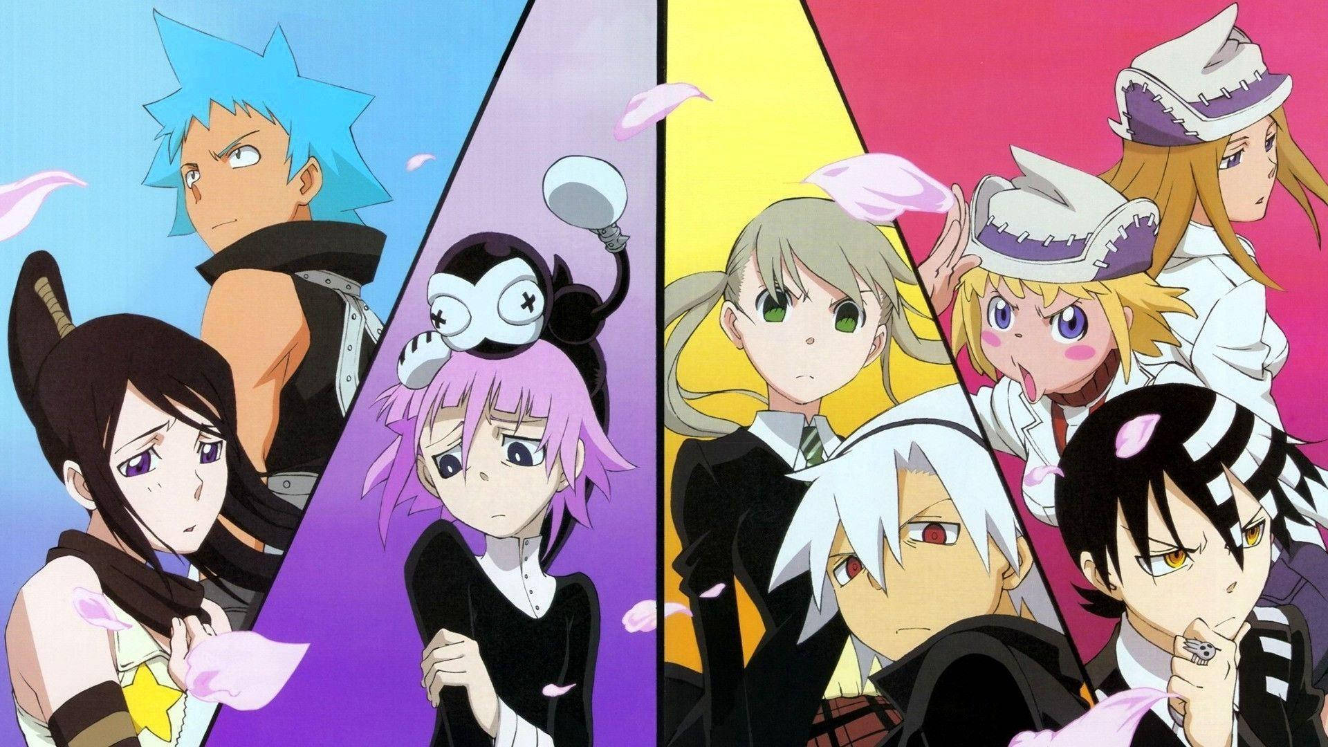 Soul Eater Characters, spiky hair, expressive eyes, Full HD Desktop Wallpaper