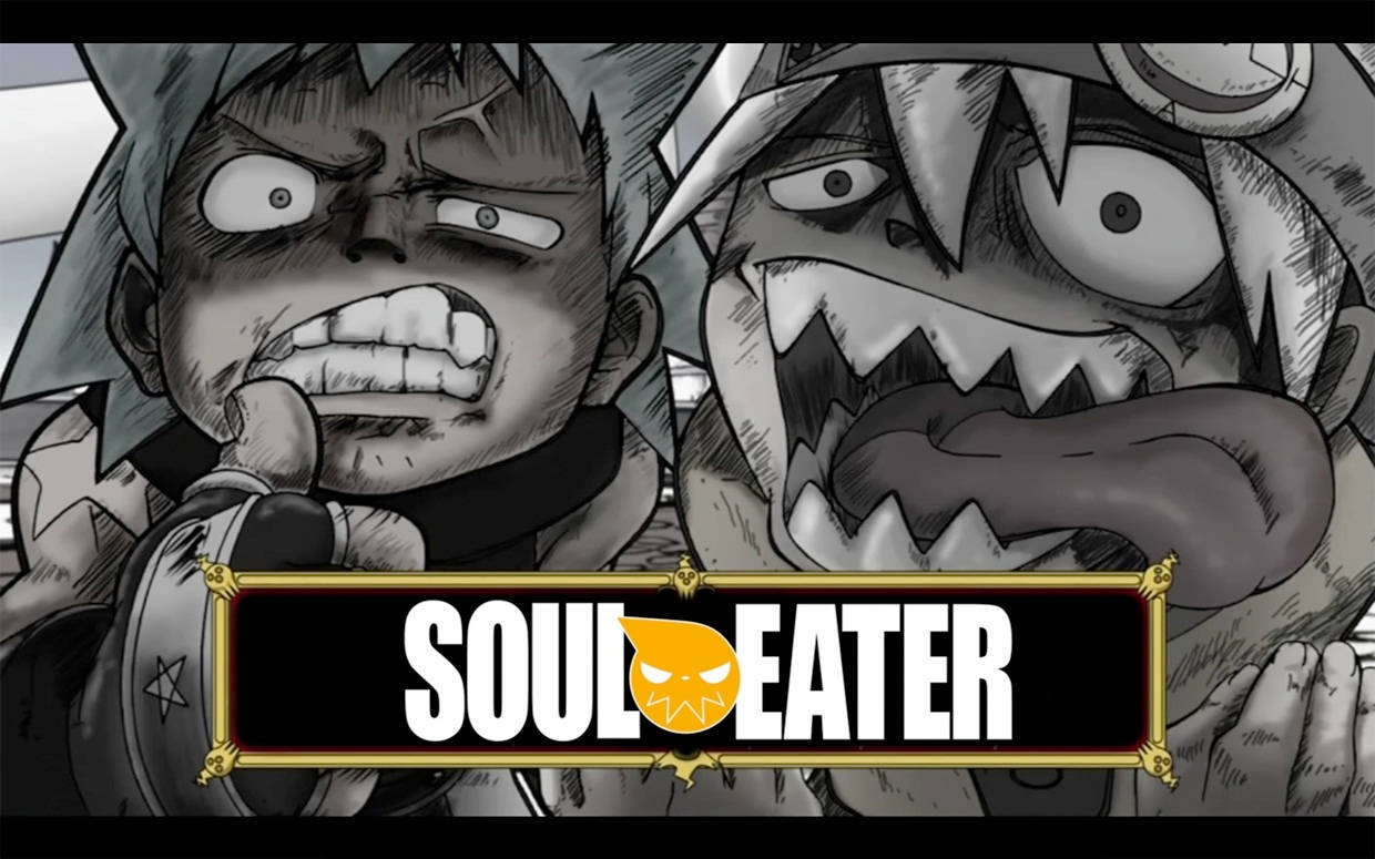 Soul Eater Characters, wacky faces, anime characters, SD Desktop Wallpaper