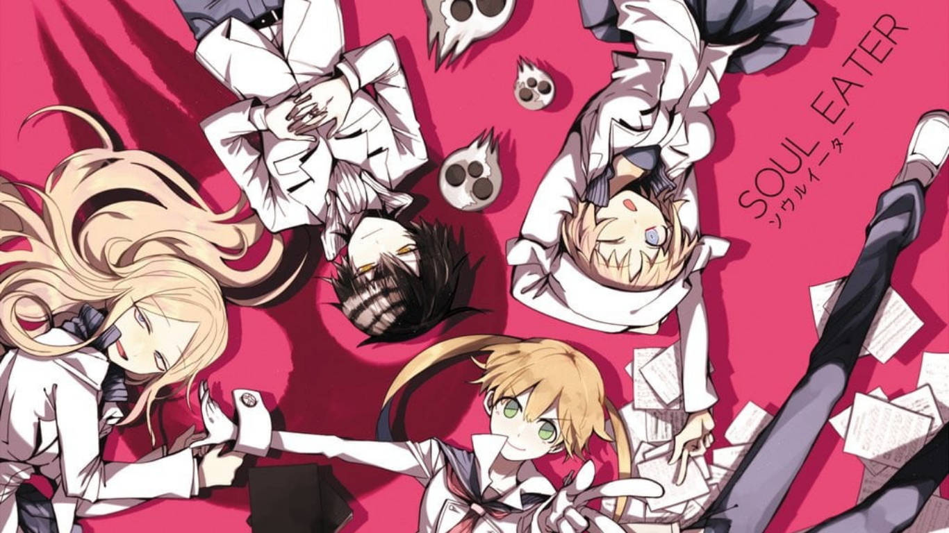Soul Eater, main group, white uniforms, HD Desktop Wallpaper