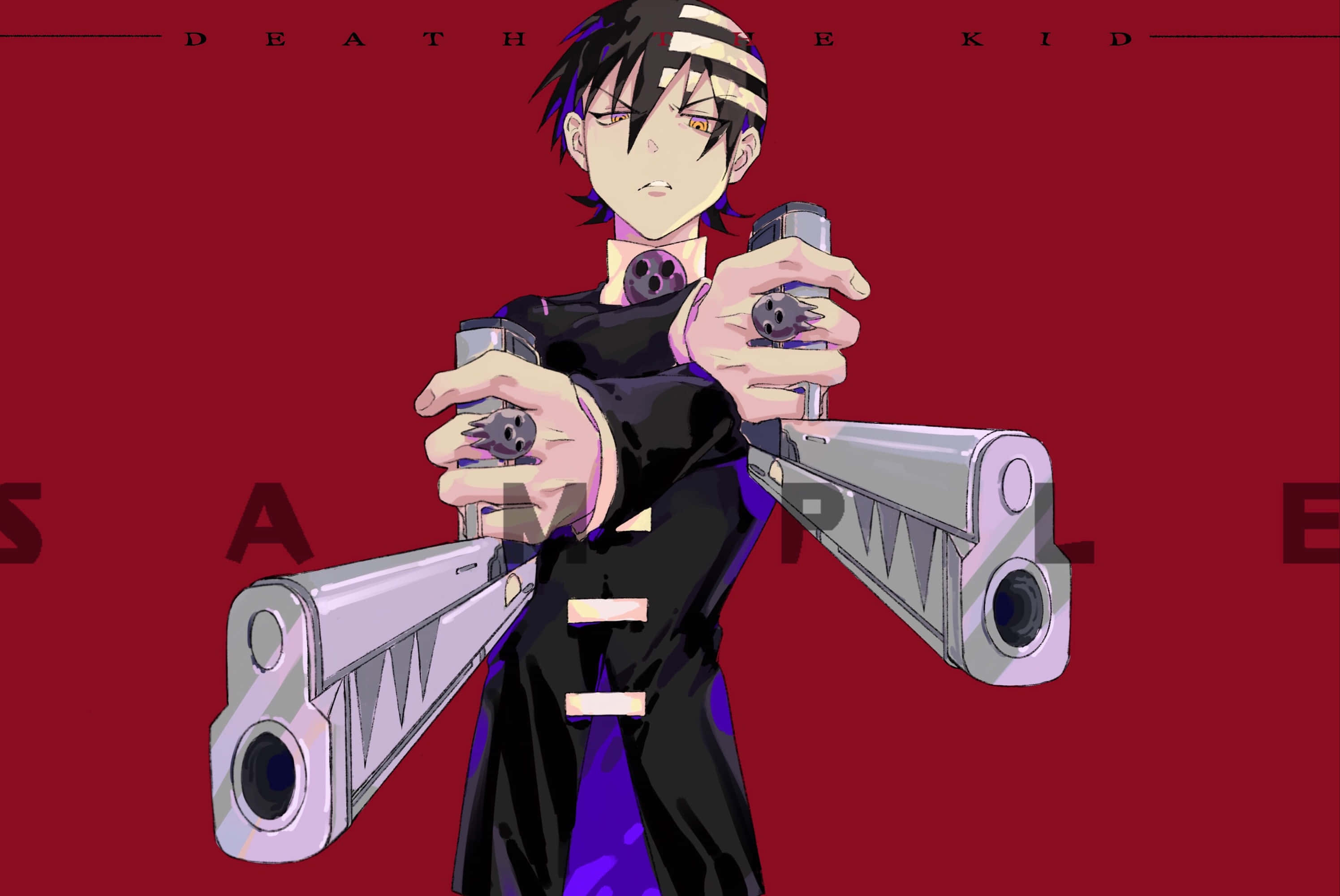Death The Kid, Soul Eater, symmetrical pose, 2K Desktop Wallpaper