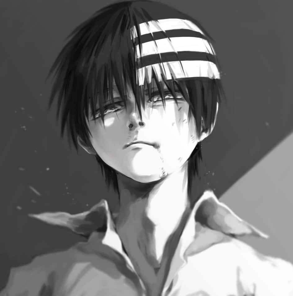Soul Eater, Death The Kid, striped headband, SD Phone Wallpaper