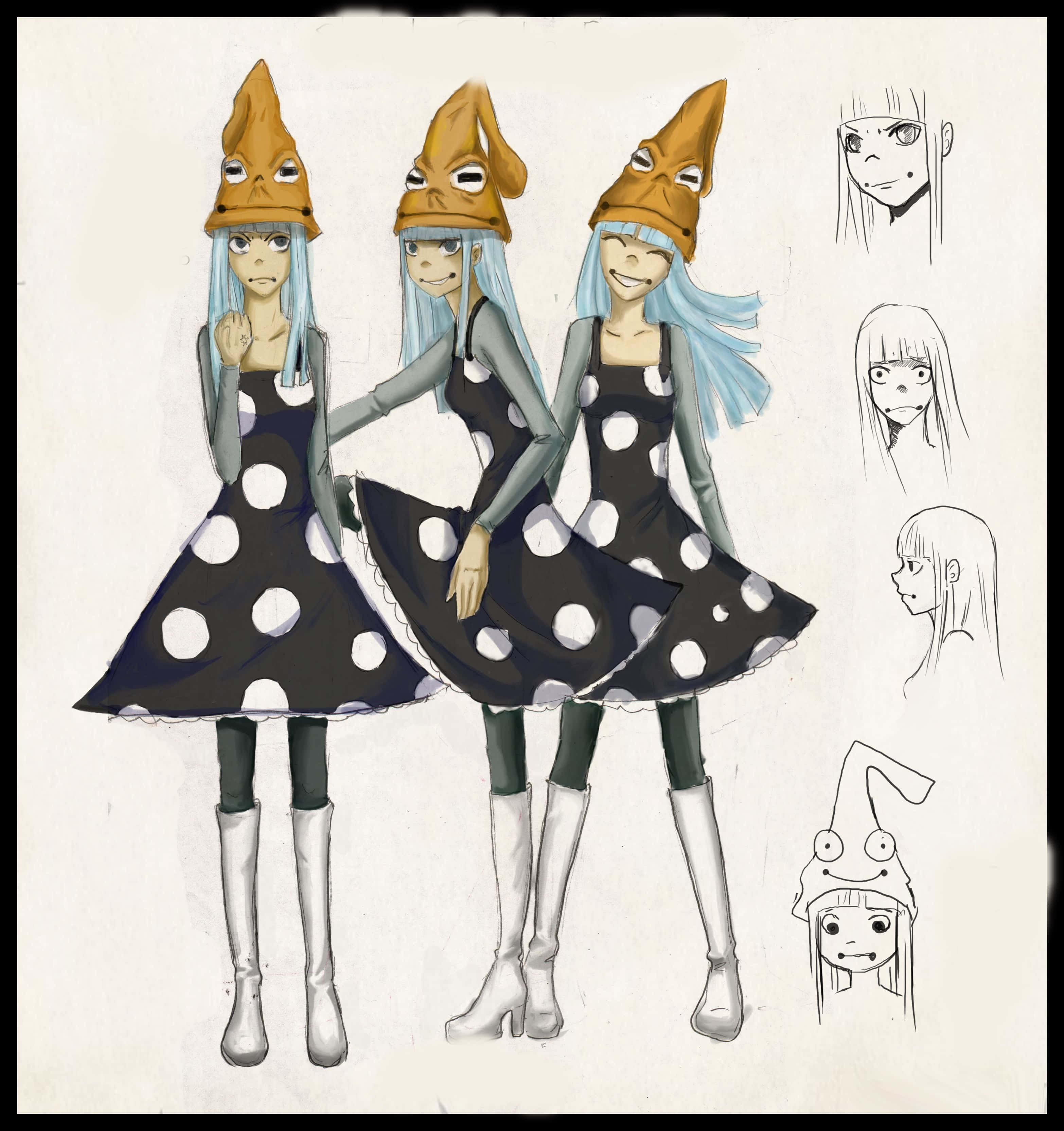 Eruka Frog, Soul Eater anime, polka-dot dresses, 2K Phone Wallpaper