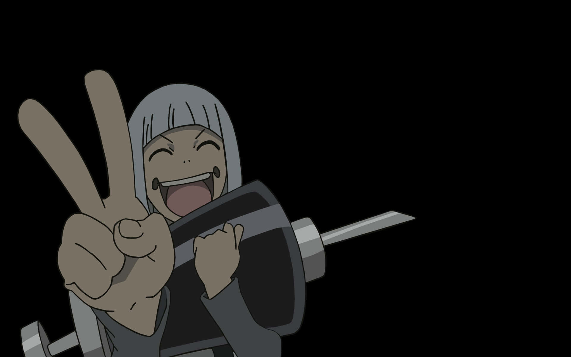 Eruka Frog, Soul Eater, silver hair, Full HD Desktop Wallpaper