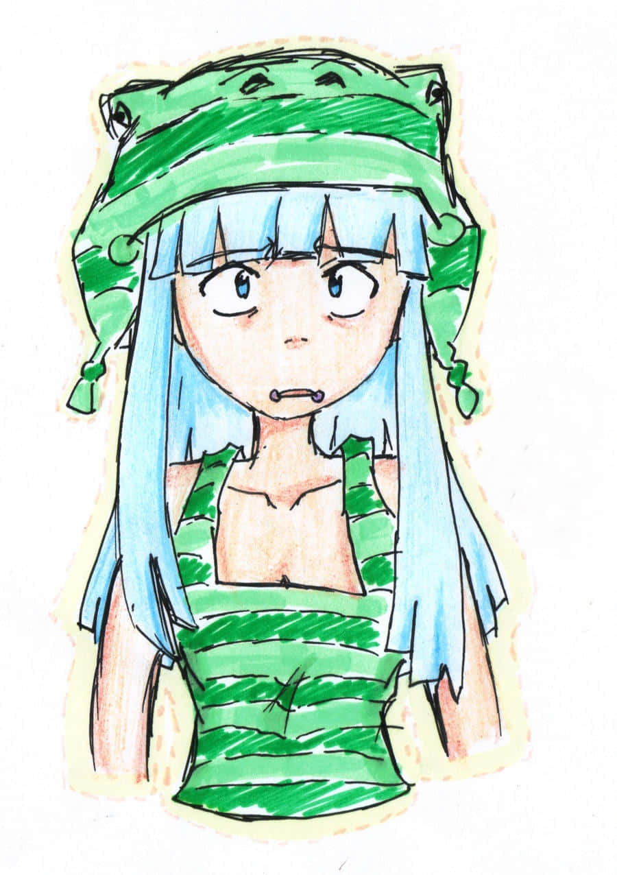 Eruka Frog, Soul Eater, blue hair, SD Phone Wallpaper