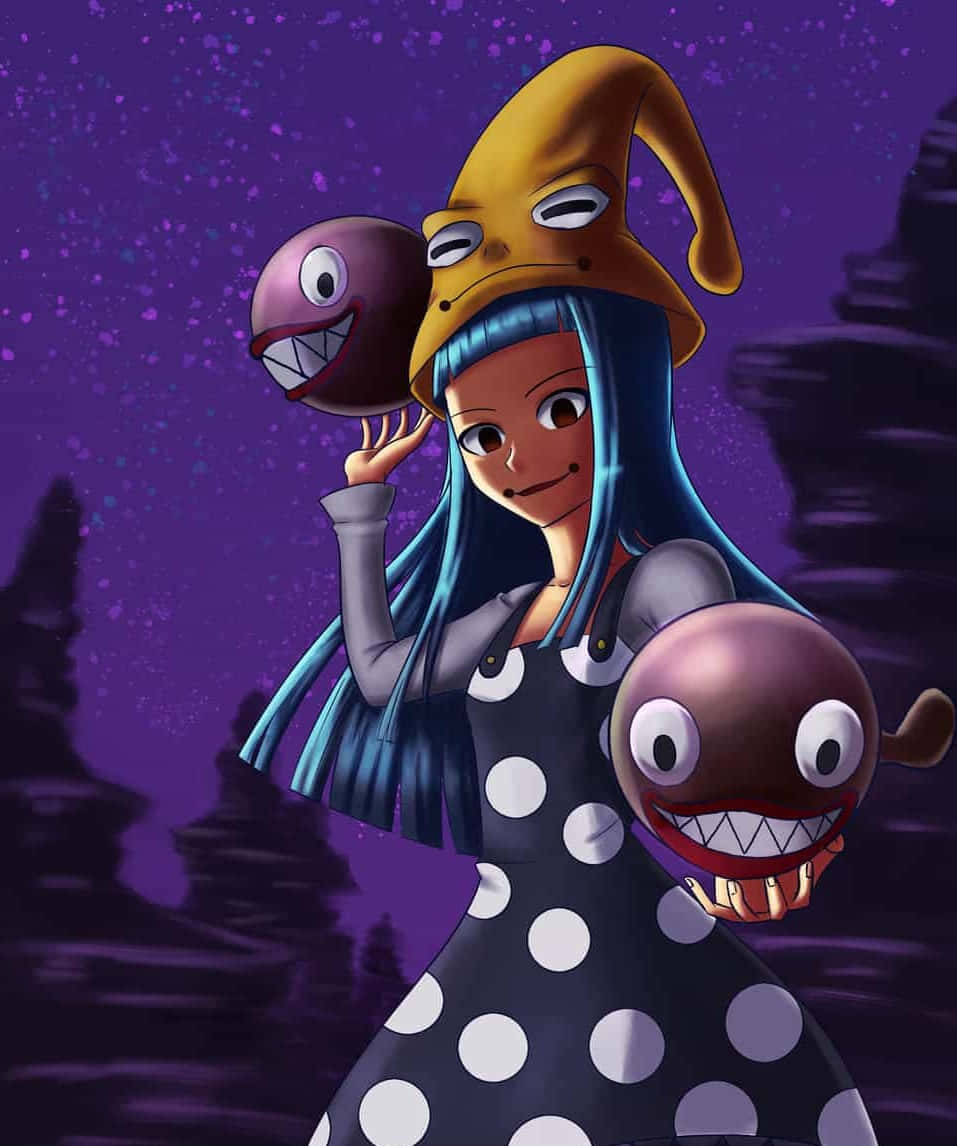 Eruka Frog, Soul Eater, blue hair, SD Phone Wallpaper