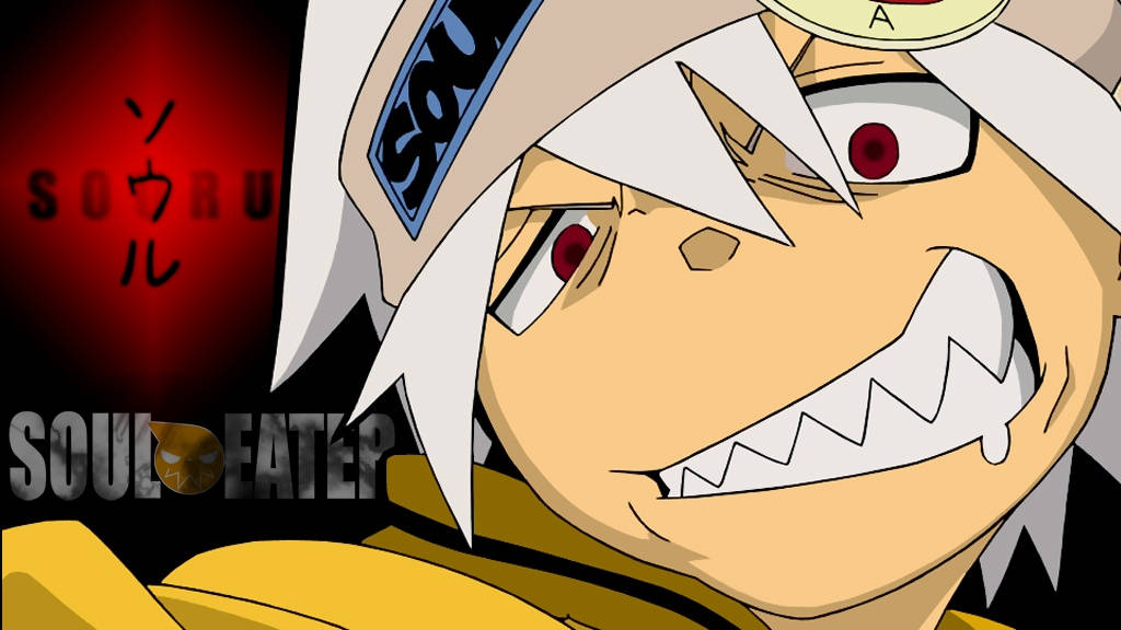 Soul Eater Evans, moon logo, white spiky hair, SD Desktop Wallpaper