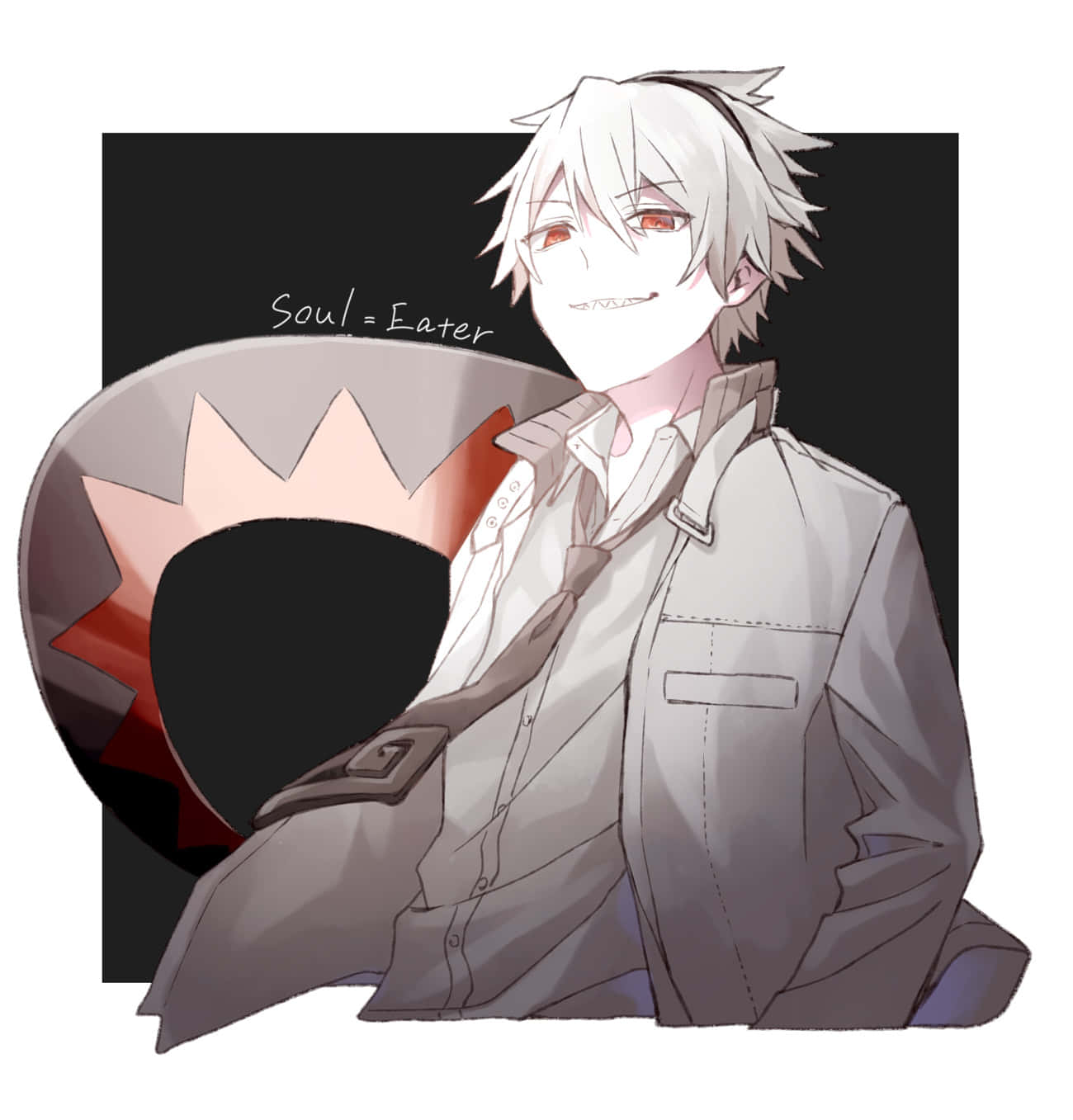 Soul Eater Evans, white hair, red eyes, HD Phone Wallpaper