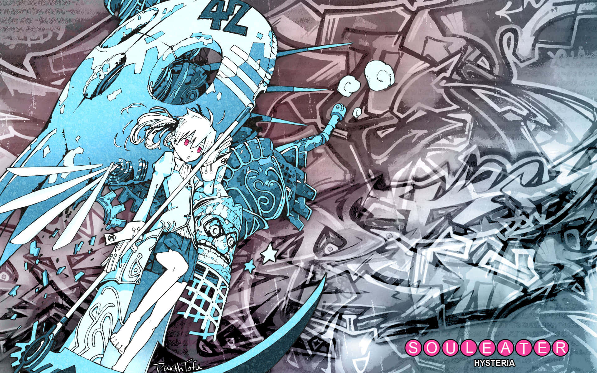 Soul Eater Manga, white hair, red eyes, Full HD Desktop Wallpaper