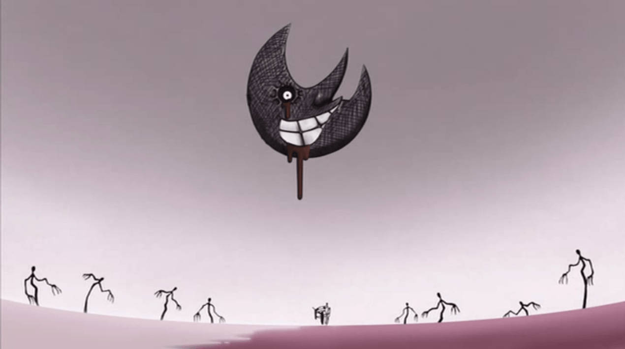 Soul Eater Moon, crescent moon, single eye, SD Desktop Wallpaper