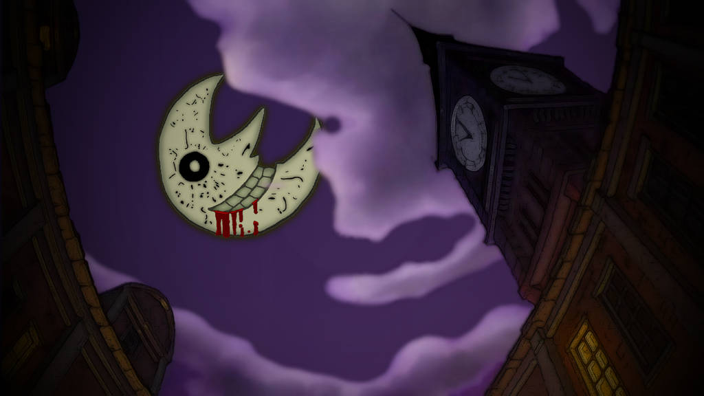 Soul Eater Moon, crescent moon, single eye, SD Desktop Wallpaper