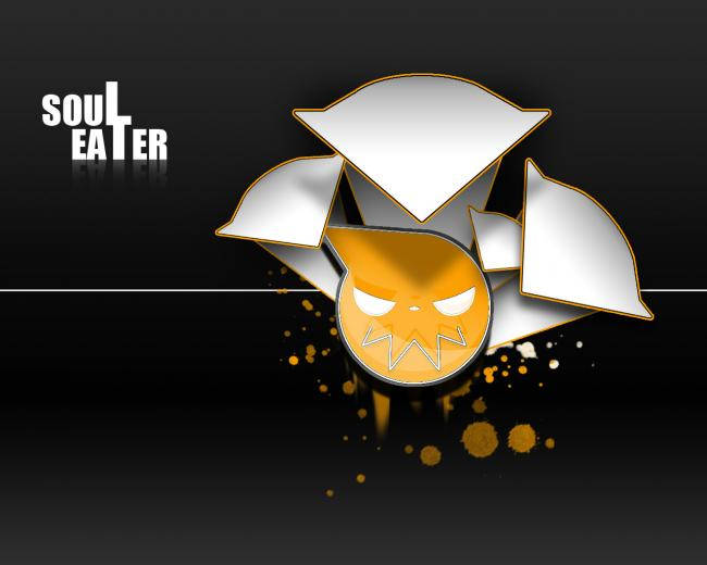 Soul Eater Moon, orange skull, sharpened teeth, SD Desktop Wallpaper