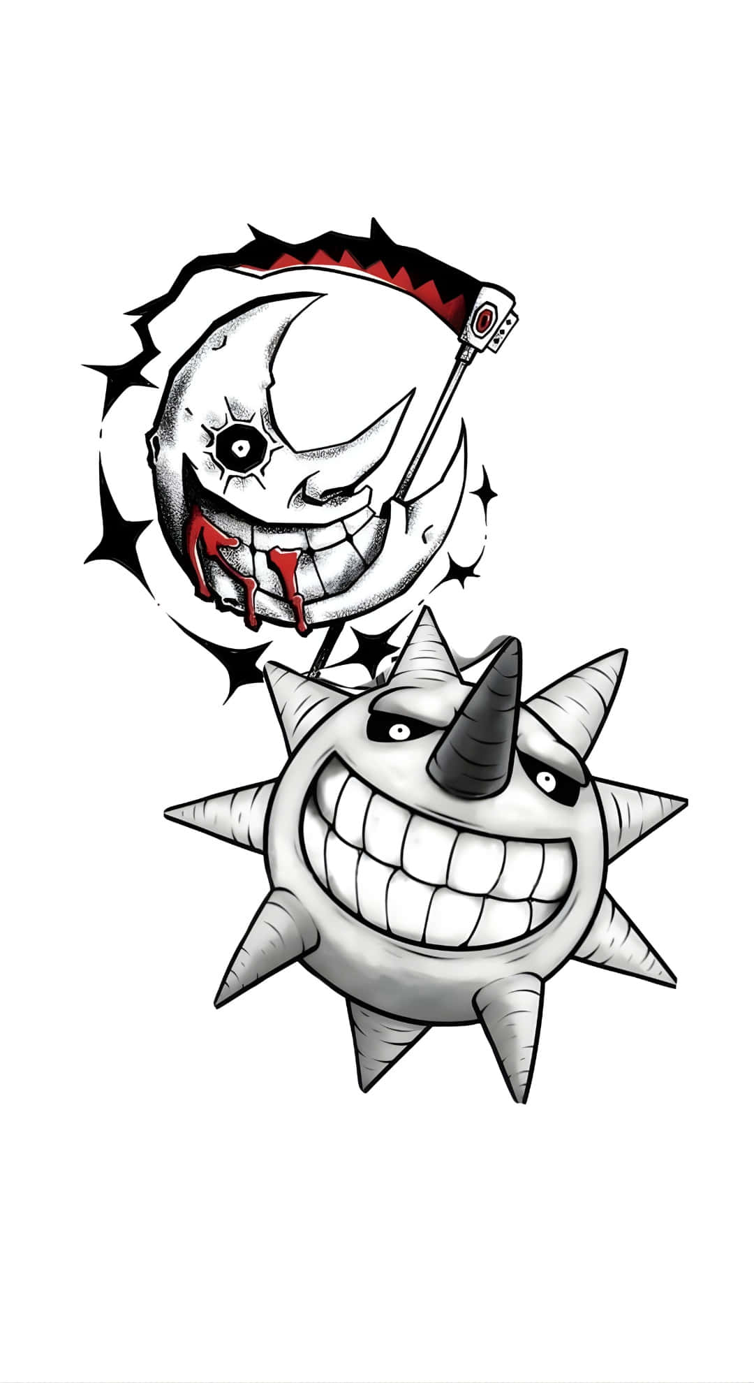 Soul Eater Sun And Moon, moon, bloody grin, Full HD Phone Wallpaper