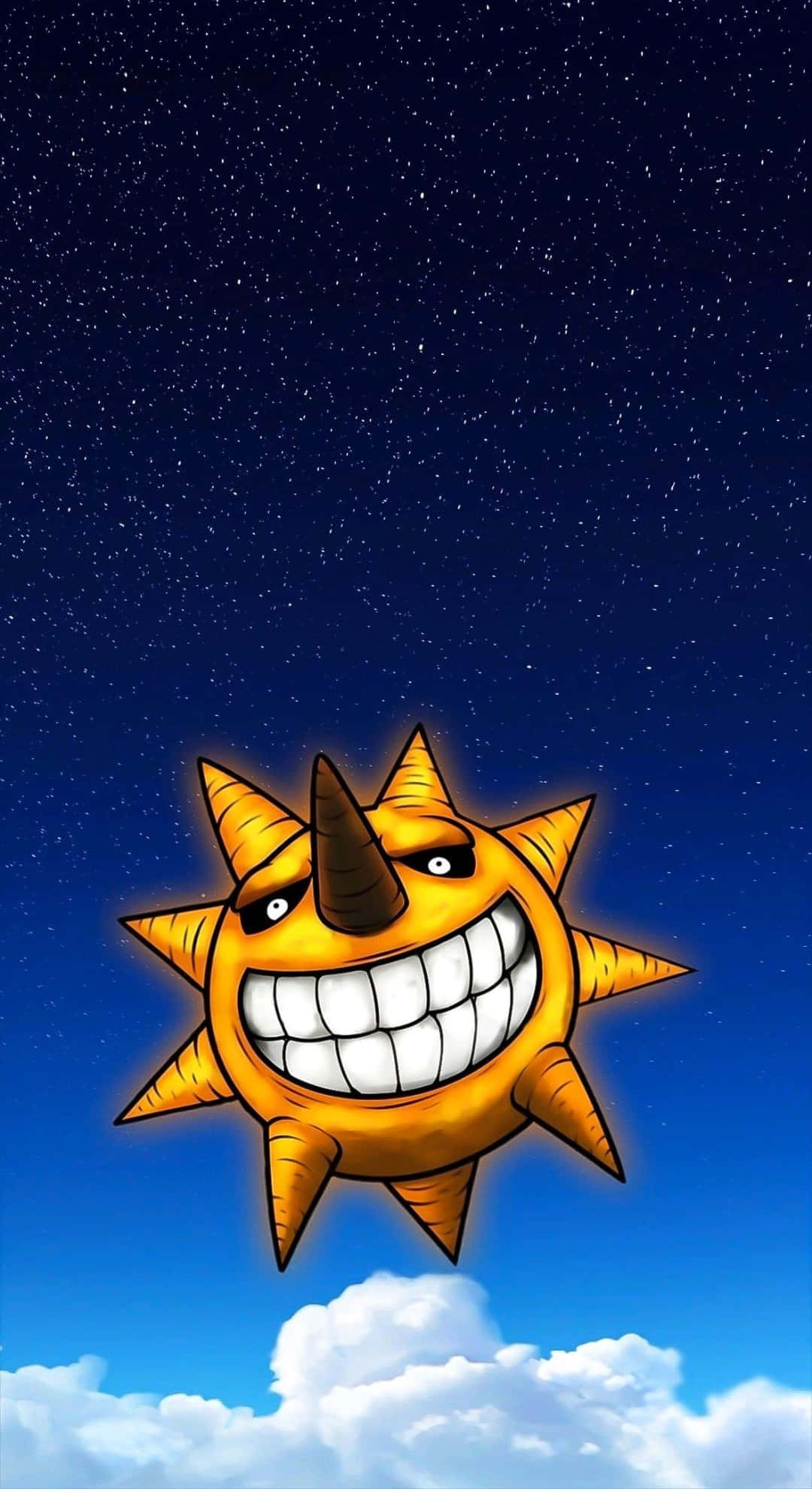 Soul Eater Sun, cartoon sun, mischievous grin, Full HD Phone Wallpaper
