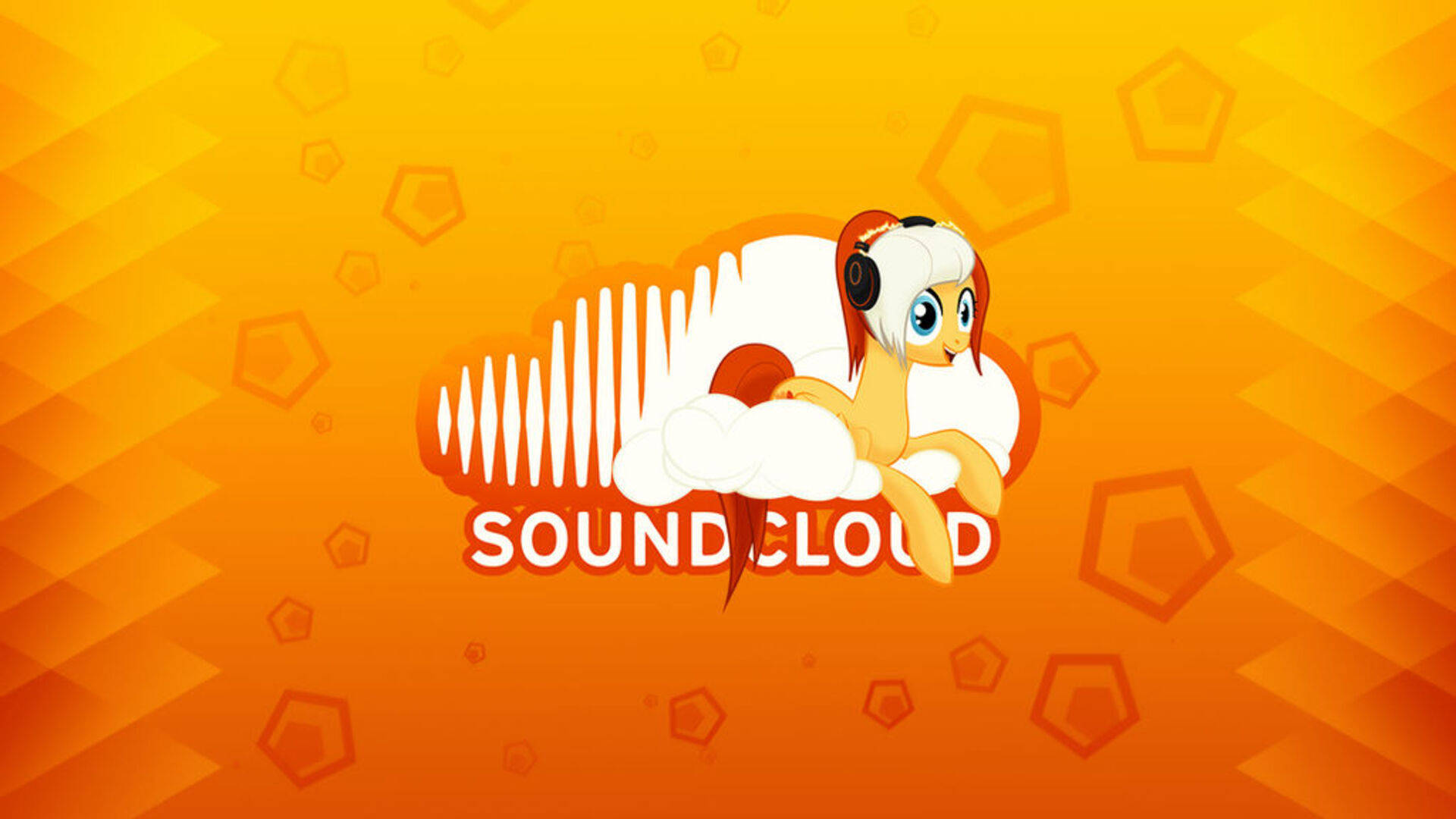 SoundCloud, music pony, headphones, Full HD Desktop Wallpaper