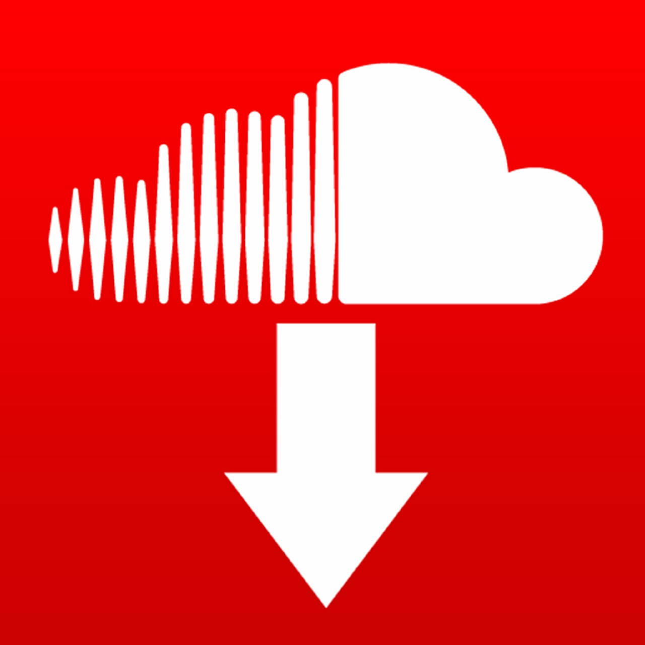 SoundCloud, white cloud icon, sound waves, HD Desktop Wallpaper