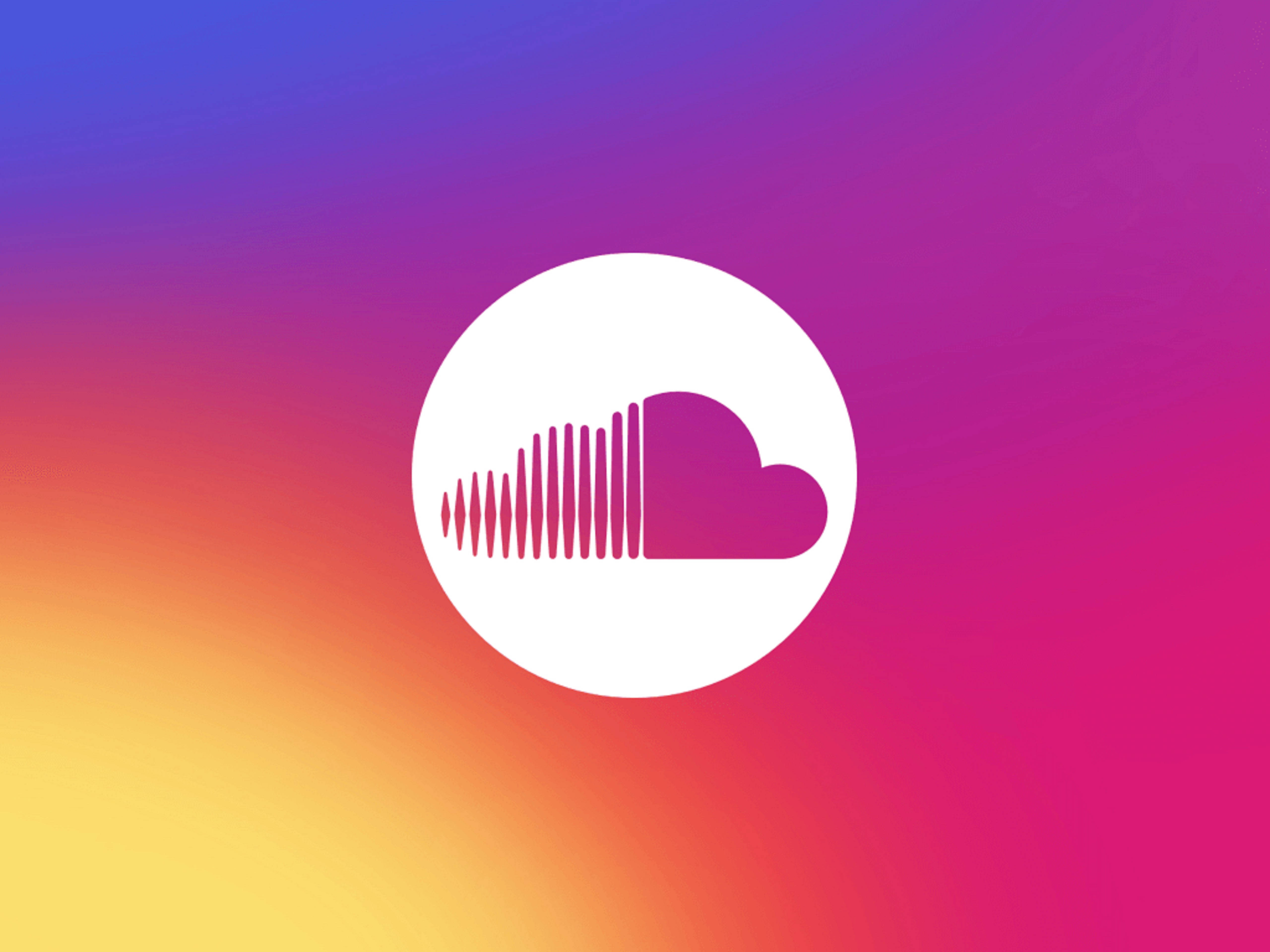SoundCloud, Instagram Stories, white circular logo, 5K Desktop Wallpaper