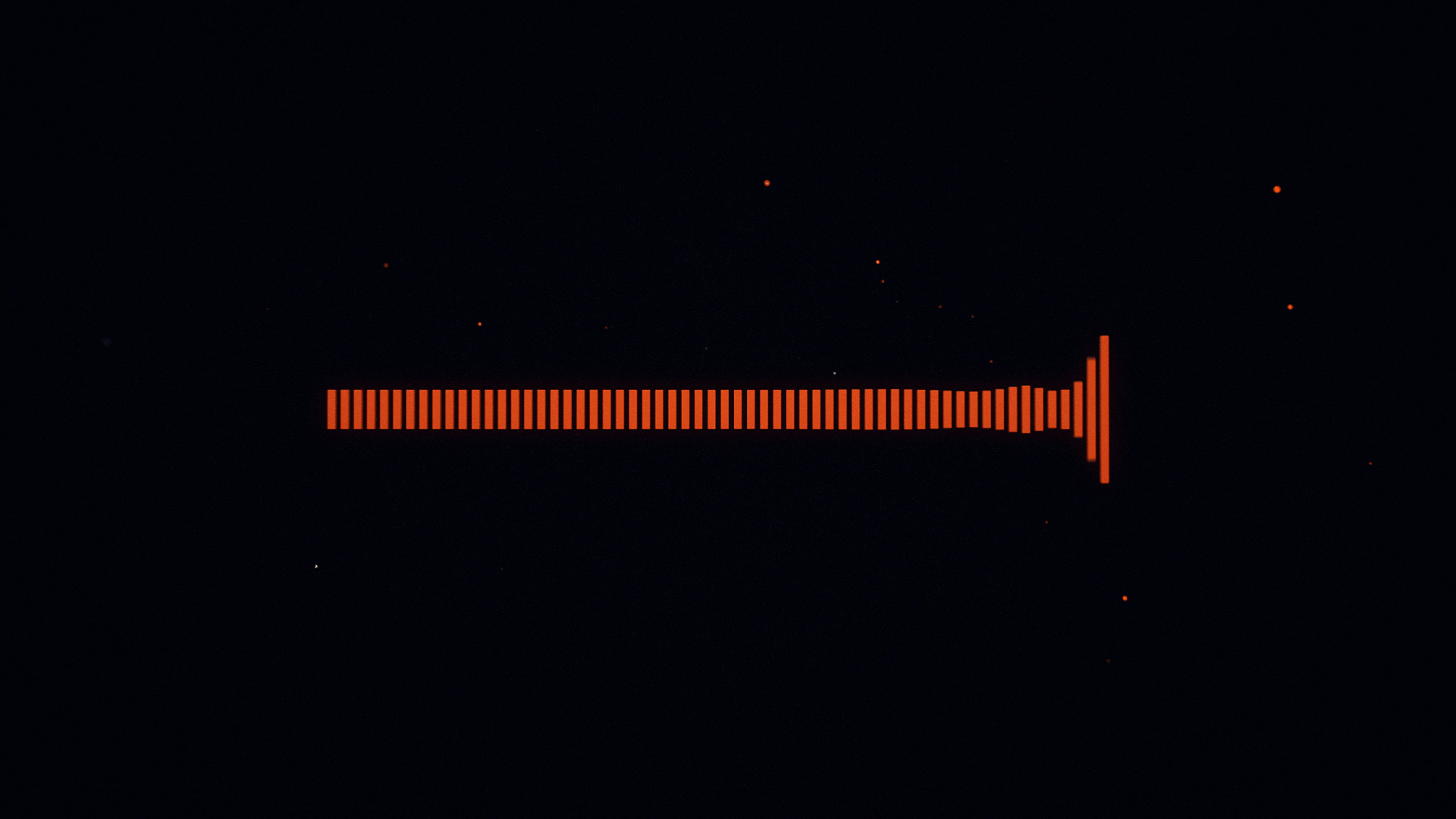 SoundCloud, glowing orange, digital audio waveform, 5K Desktop Wallpaper
