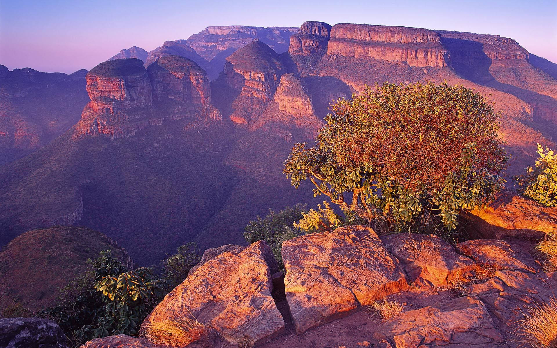 South Africa, river canyon, sunset, Full HD Desktop Wallpaper