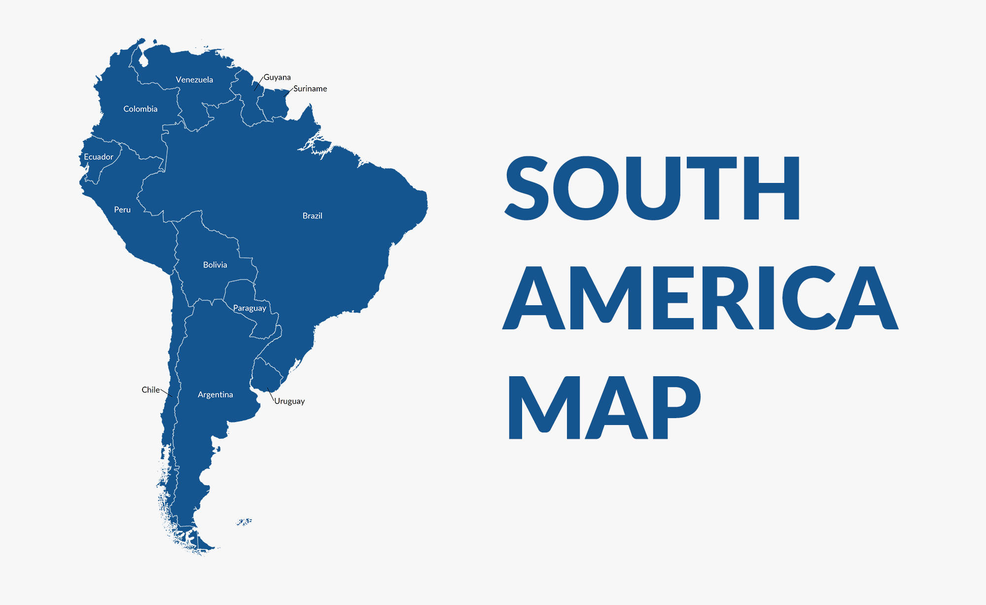 South America, blue, country labels, Full HD Desktop Wallpaper