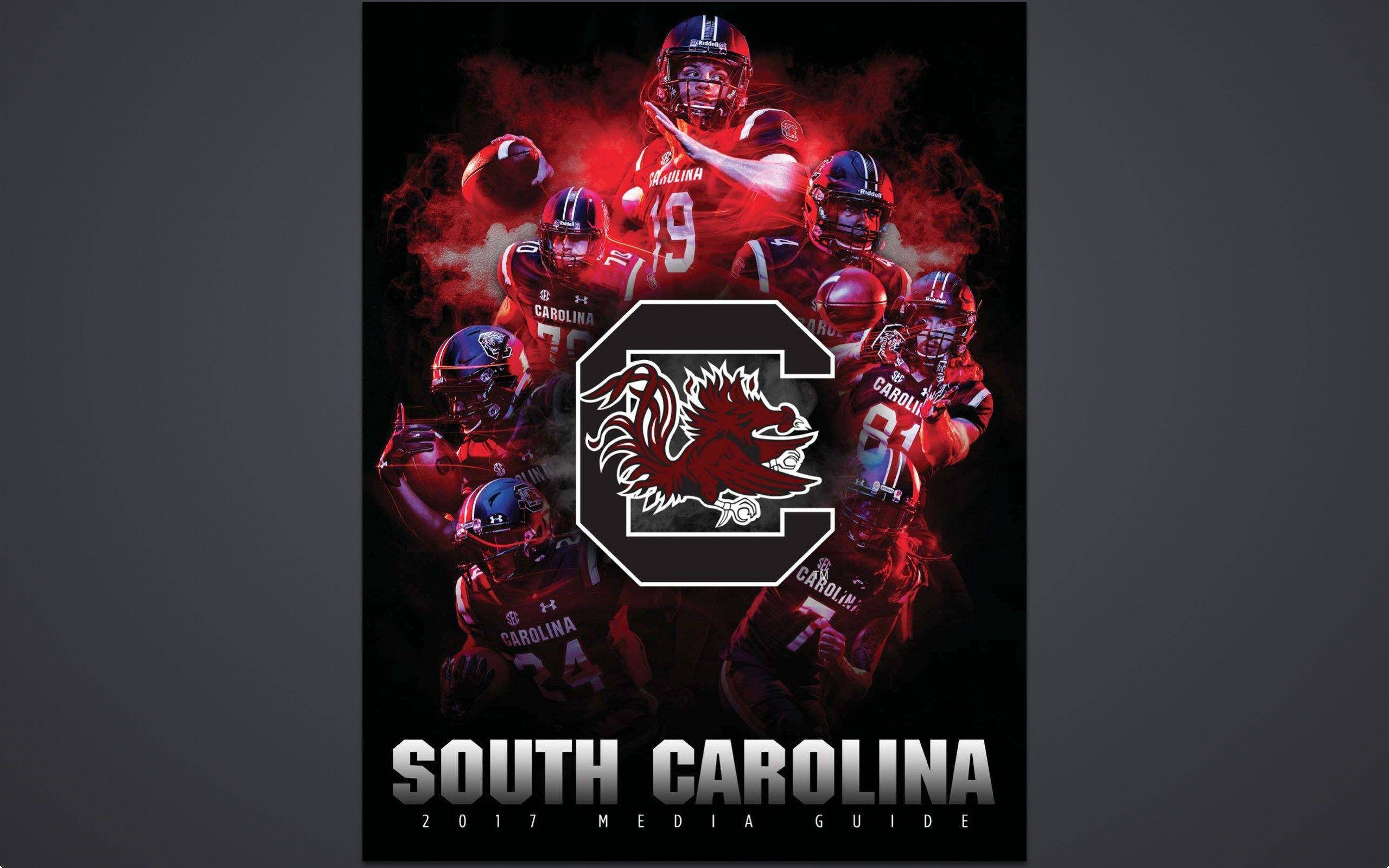 South Carolina Gamecocks, red uniforms, team logo, 2K Desktop Wallpaper
