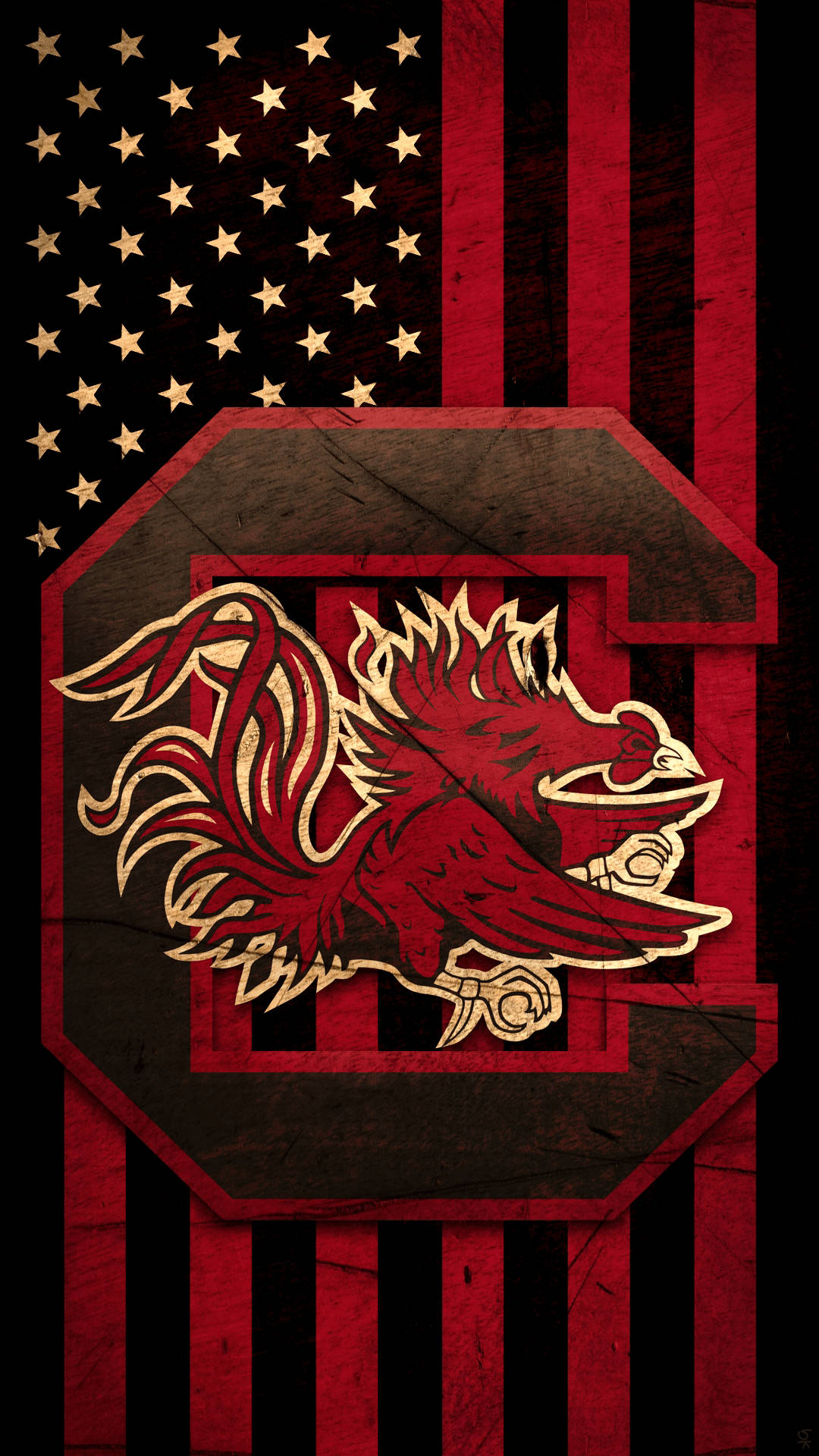 South Carolina Gamecocks, crimson, gold, Full HD Phone Wallpaper