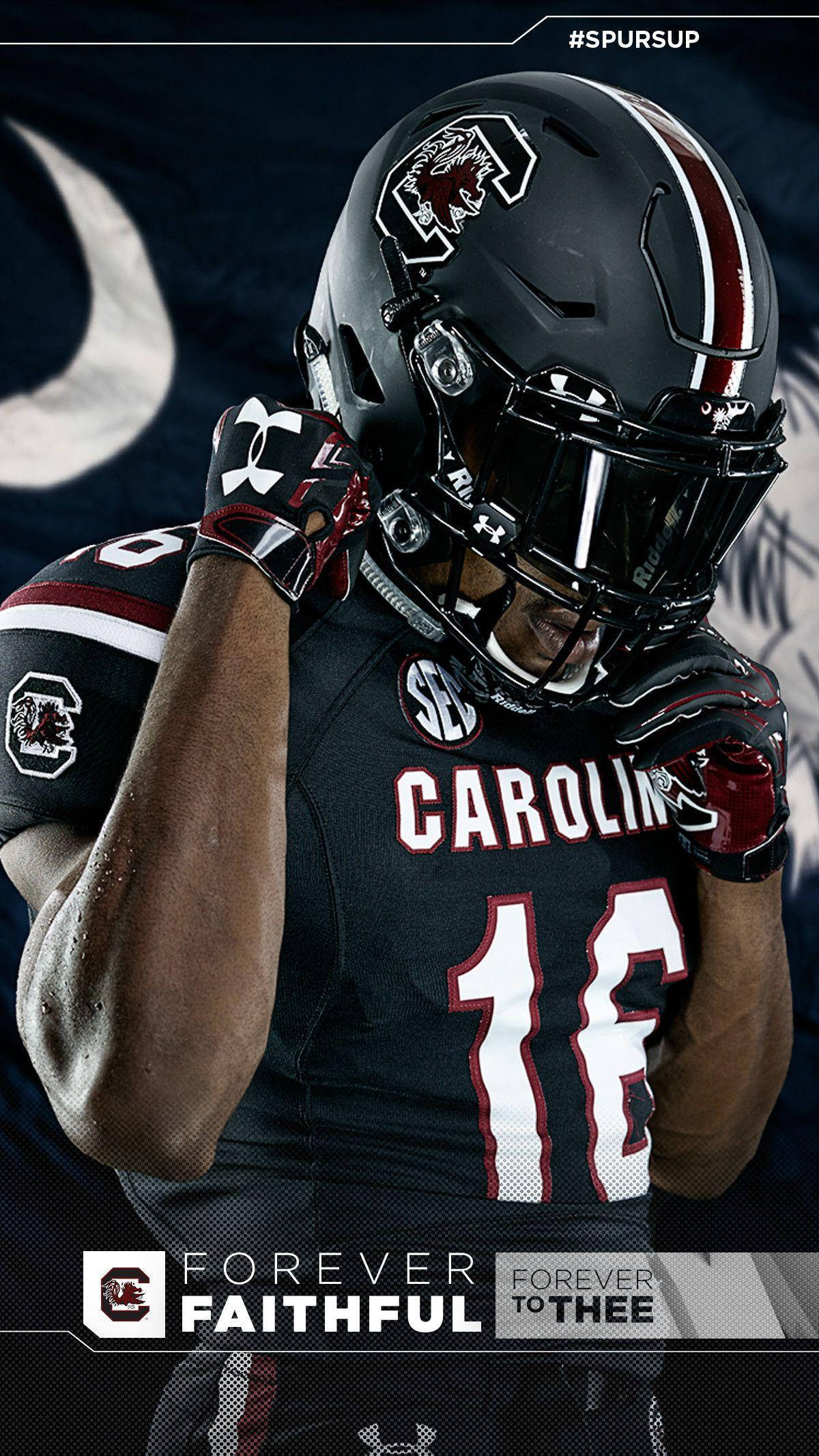 South Carolina Gamecocks, number 16, black uniform, Full HD Phone Wallpaper