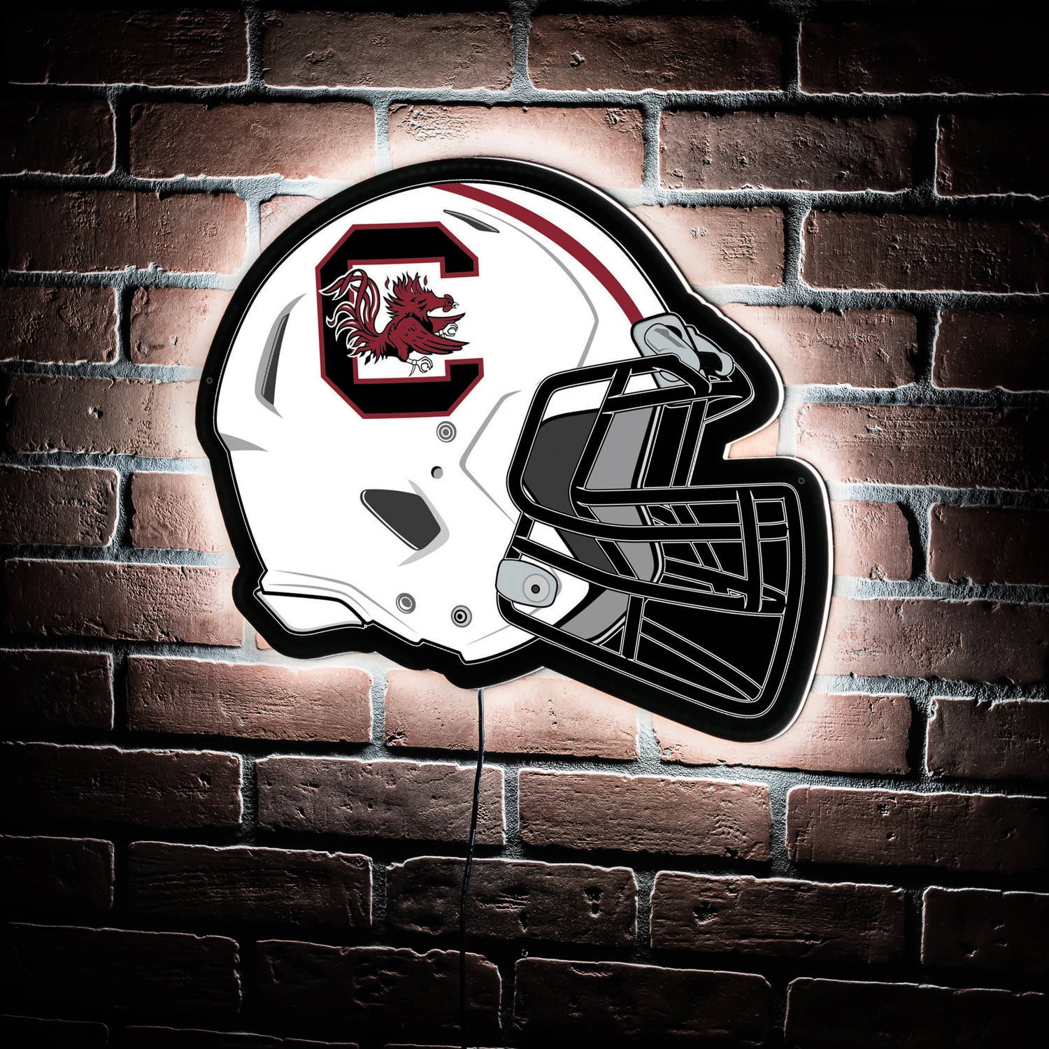 South Carolina Gamecocks, football helmet, neon sign, HD Desktop Wallpaper