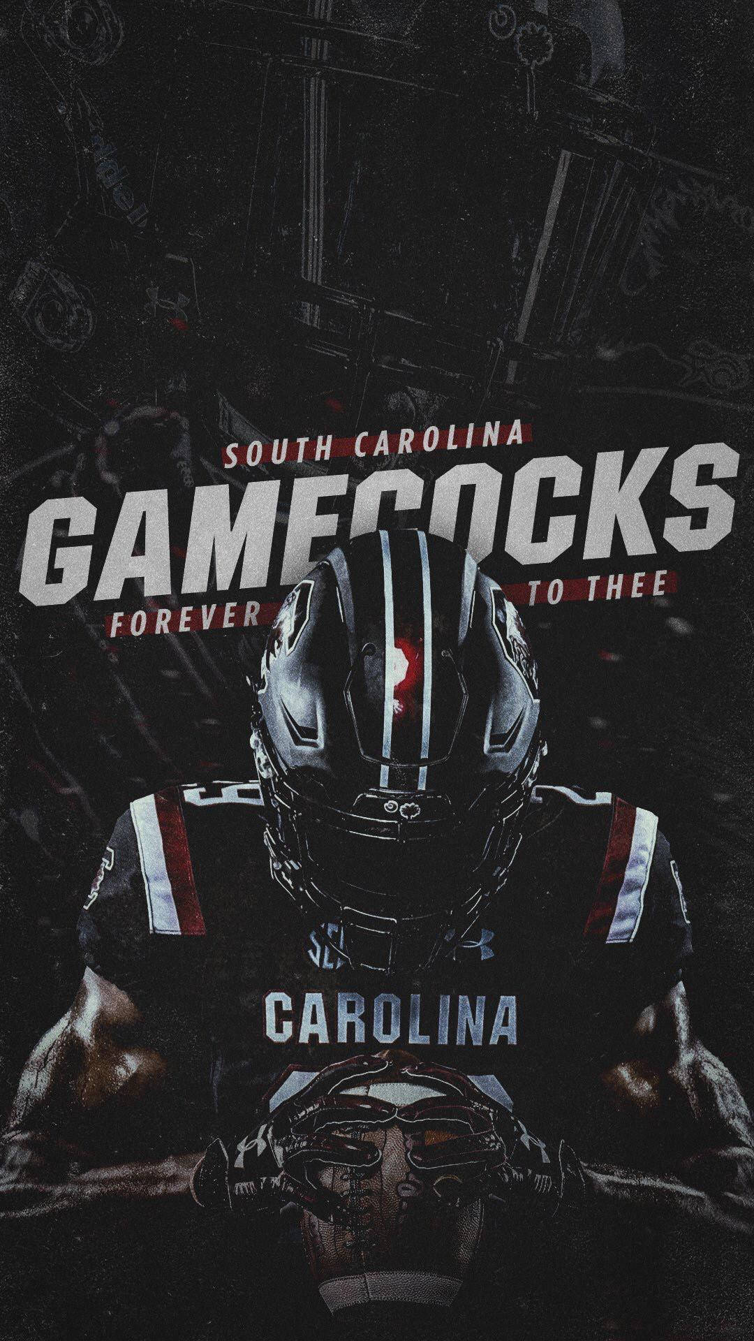 South Carolina Gamecocks, football player, helmet, Full HD Phone Wallpaper