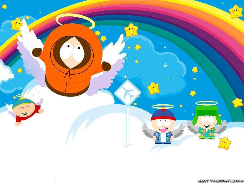 South Park, rainbow, angel wings, SD Desktop Wallpaper
