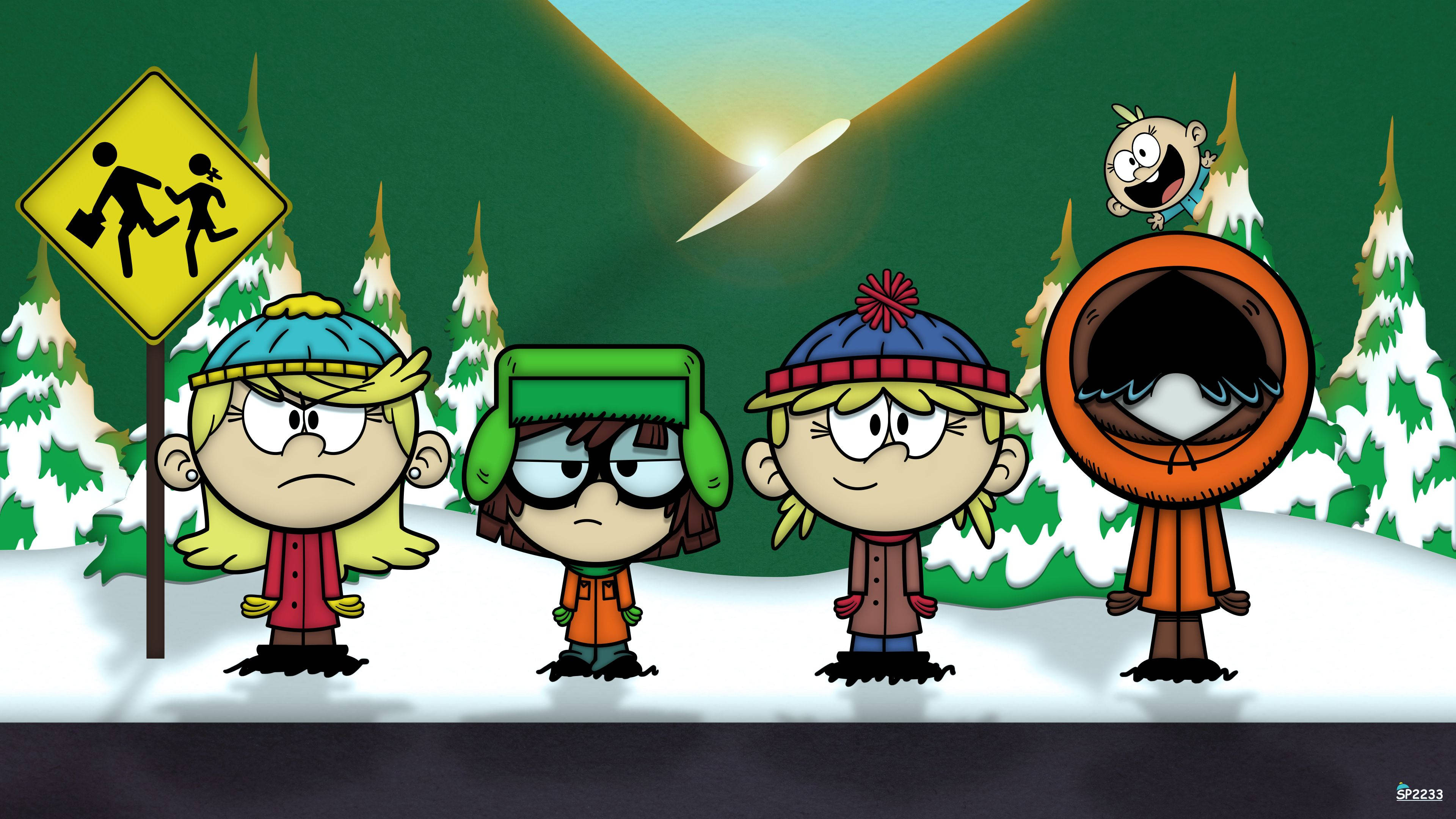 South Park, cartoon kids, winter gear, 4K Desktop Wallpaper