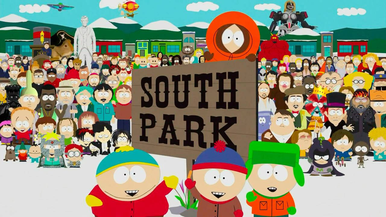 South Park, all cast poster, cartoon characters, HD Desktop Wallpaper