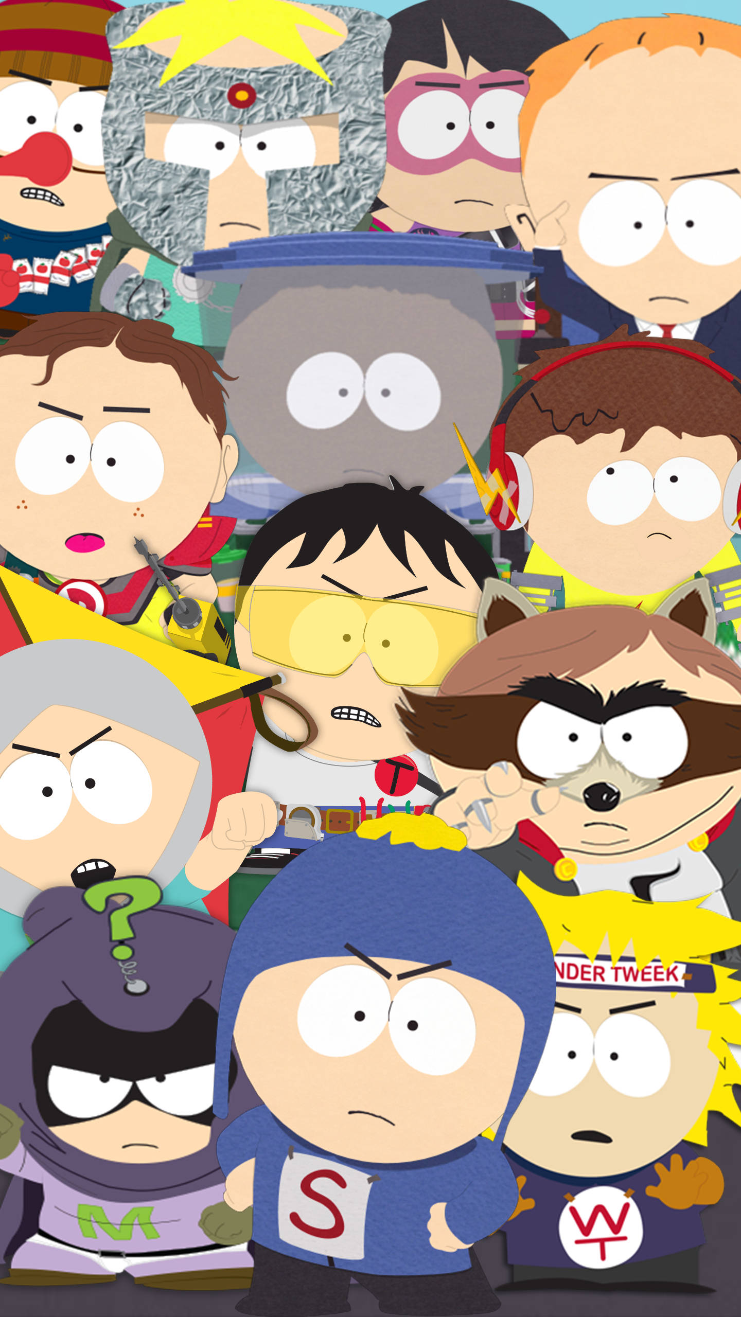 South Park, Super Heroes, fanart, 2K Phone Wallpaper