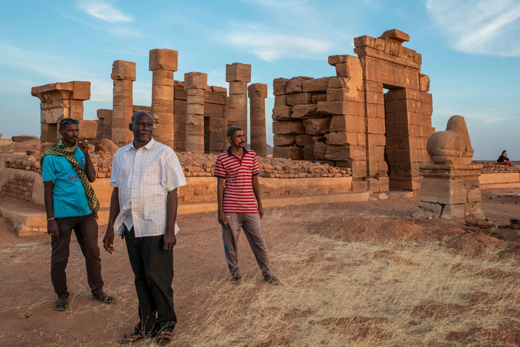 Sudan, ancient stone ruins, golden hour, HD Desktop Wallpaper