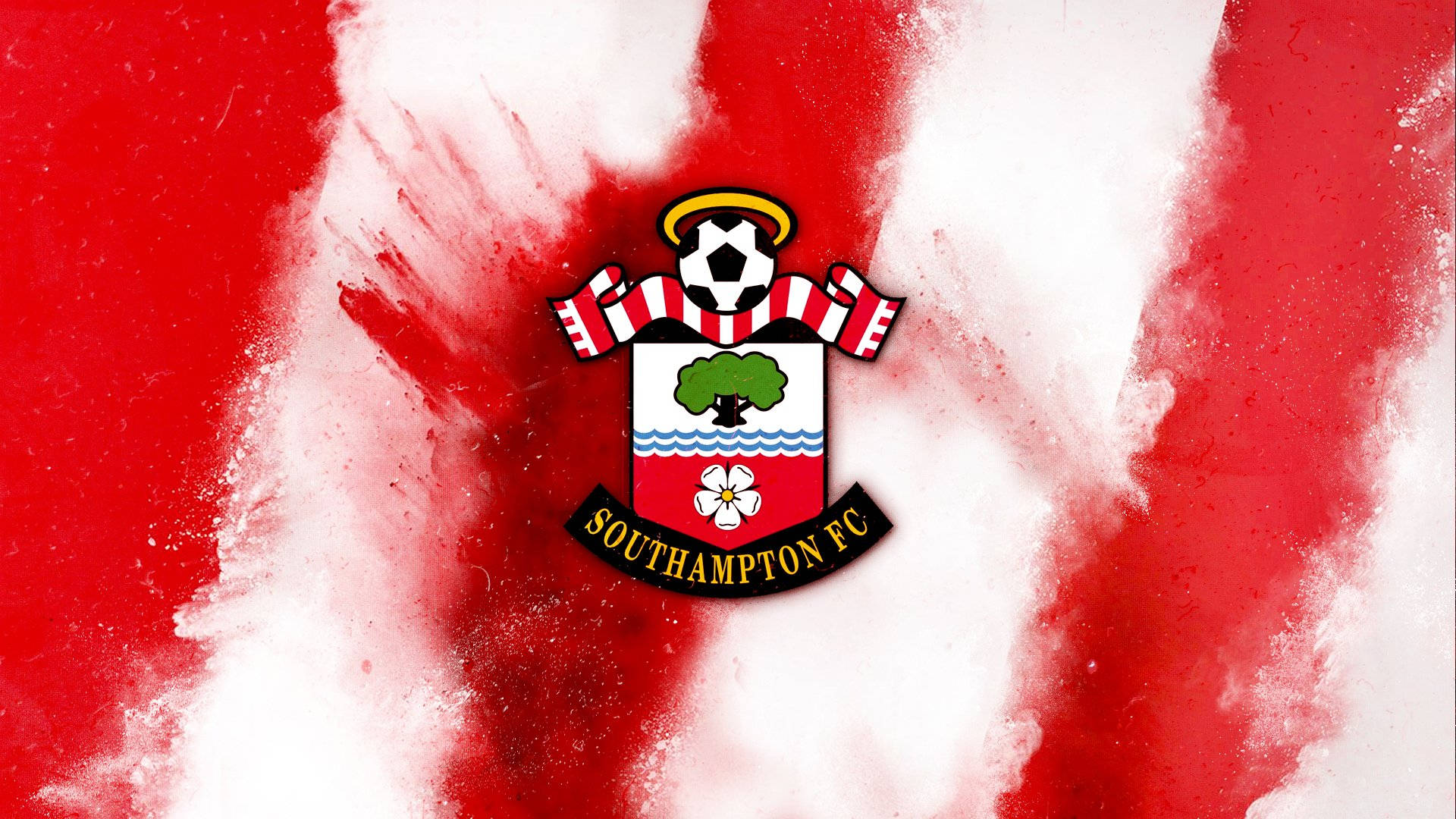 Southampton FC, crest, red, Full HD Desktop Wallpaper