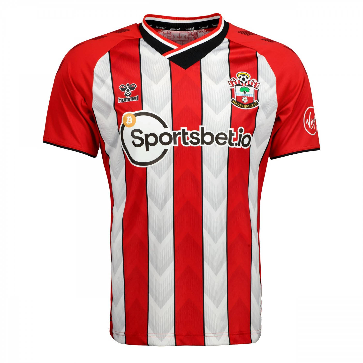 Southampton FC, red and white striped football jersey, chevron patterns, HD Desktop Wallpaper