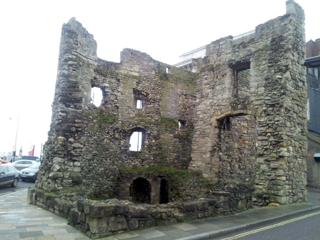 Southampton, medieval ruins, stone castle ruins, SD Desktop Wallpaper