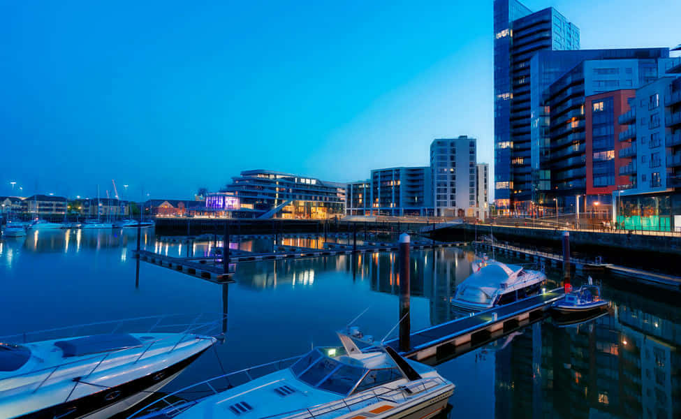 Southampton, United Kingdom, dusk, SD Desktop Wallpaper