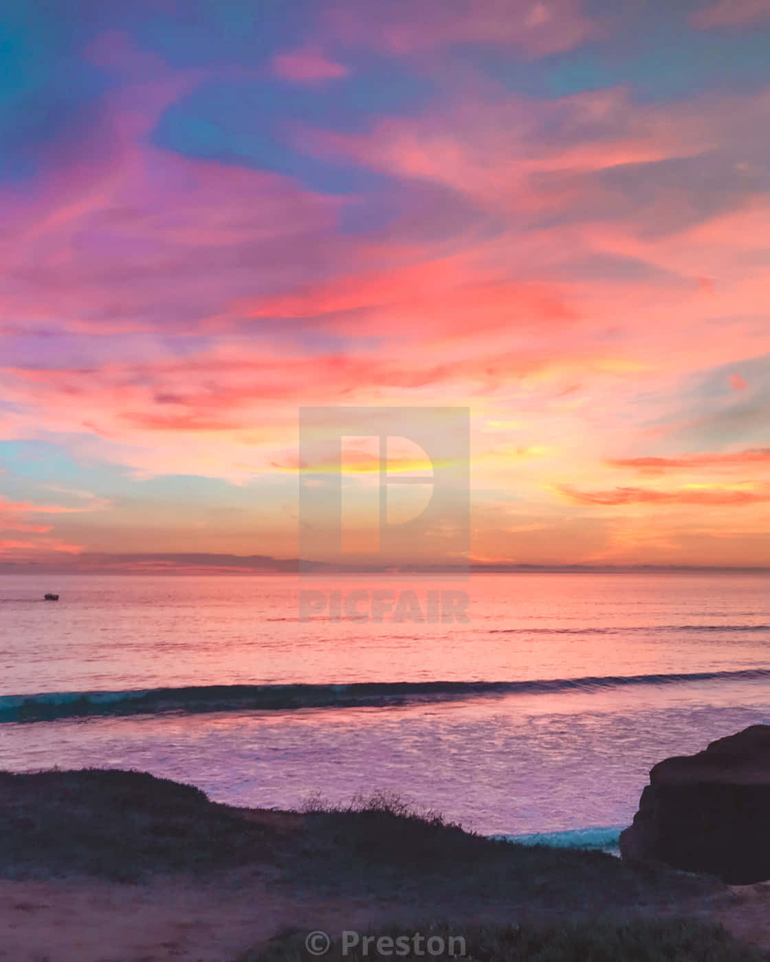 Southern California, sunset, ocean, HD Phone Wallpaper