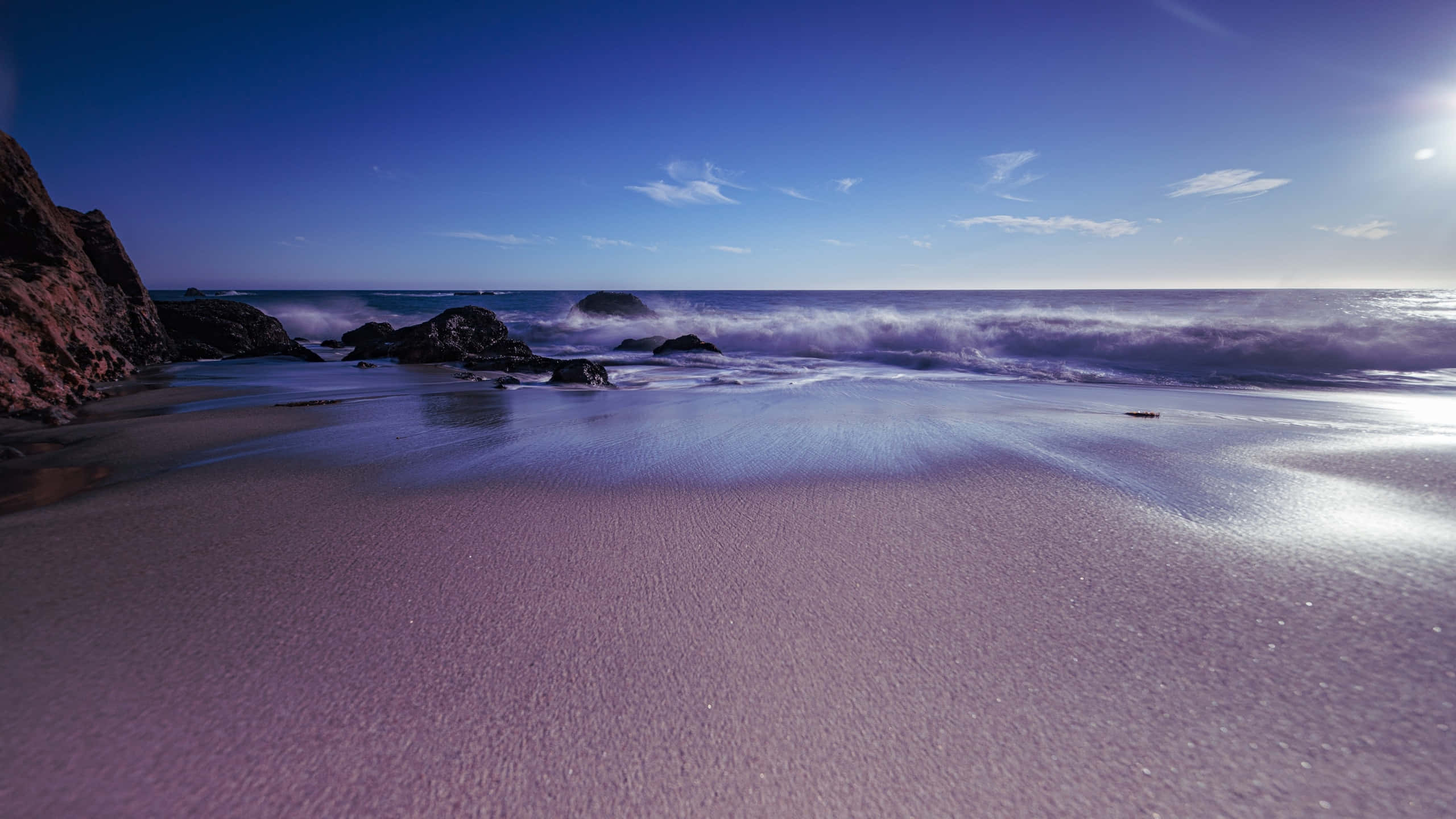 Southern California, beach, sunset, 2K Desktop Wallpaper