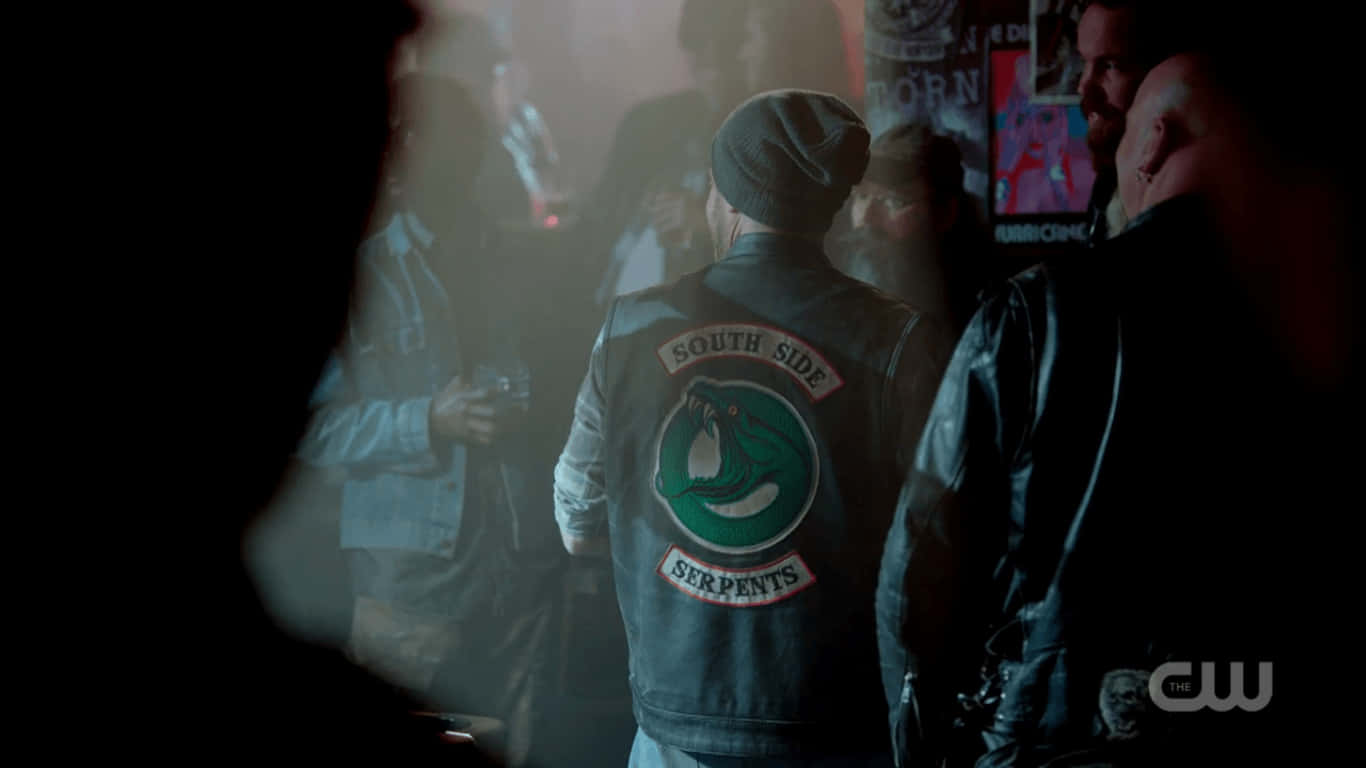 Southside Serpents, leather vest, green serpent patch, HD Desktop Wallpaper