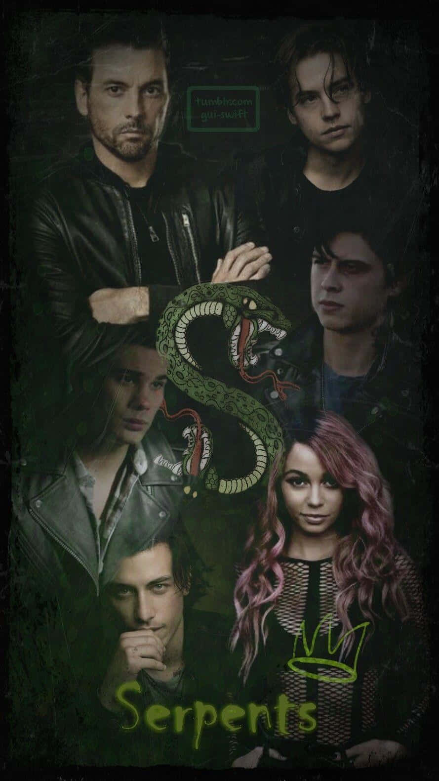 Southside Serpents, green serpent, stylized S, HD Phone Wallpaper