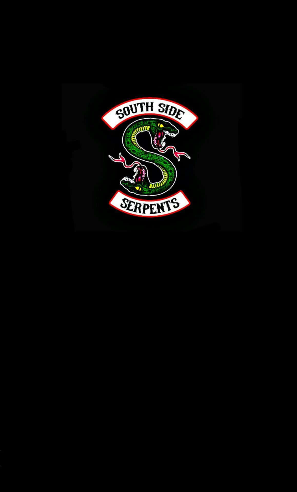 Southside Serpents, green snake logo, red accents, Full HD Phone Wallpaper