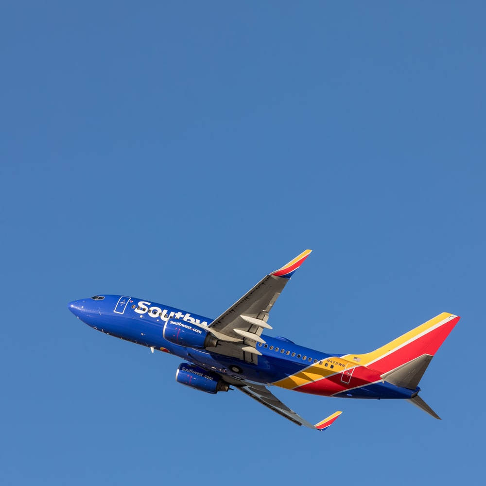 Southwest Airlines, airplane, take off, SD Desktop Wallpaper