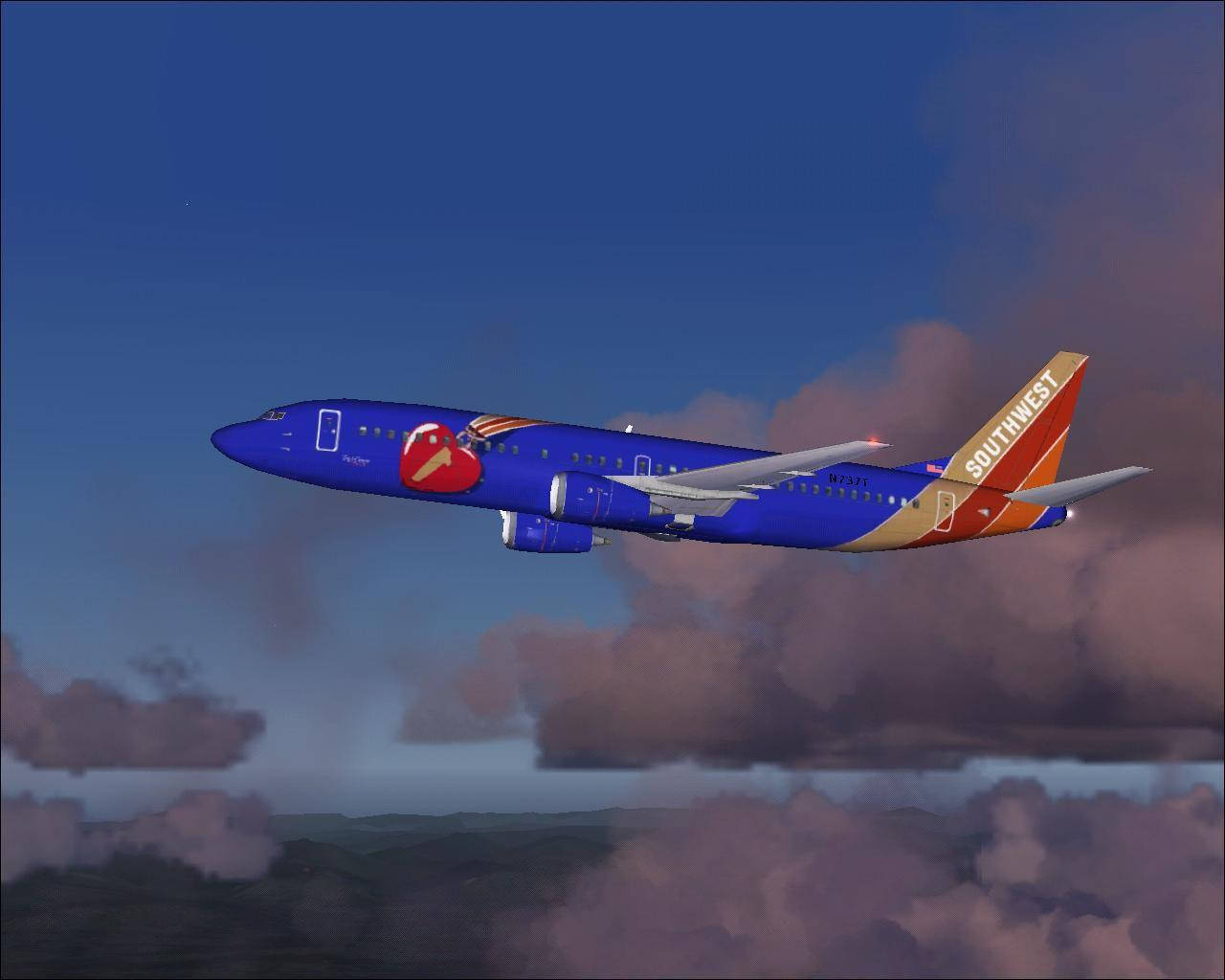 Southwest Airlines, airplane, twilight sky, HD Desktop Wallpaper