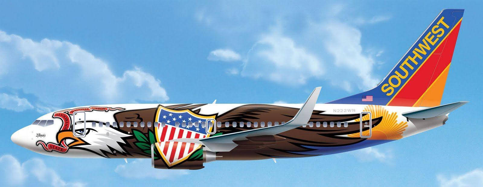 Southwest Airlines, eagle, shield, HD Desktop Wallpaper
