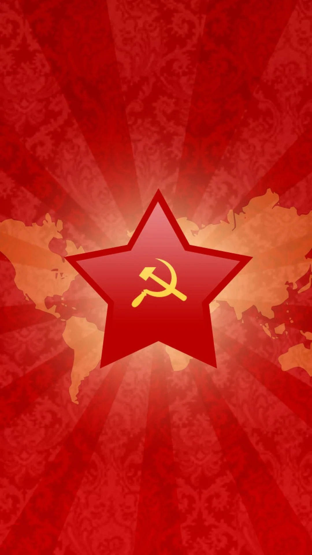 Soviet Union Flag, red star, hammer and sickle, Full HD Phone Wallpaper