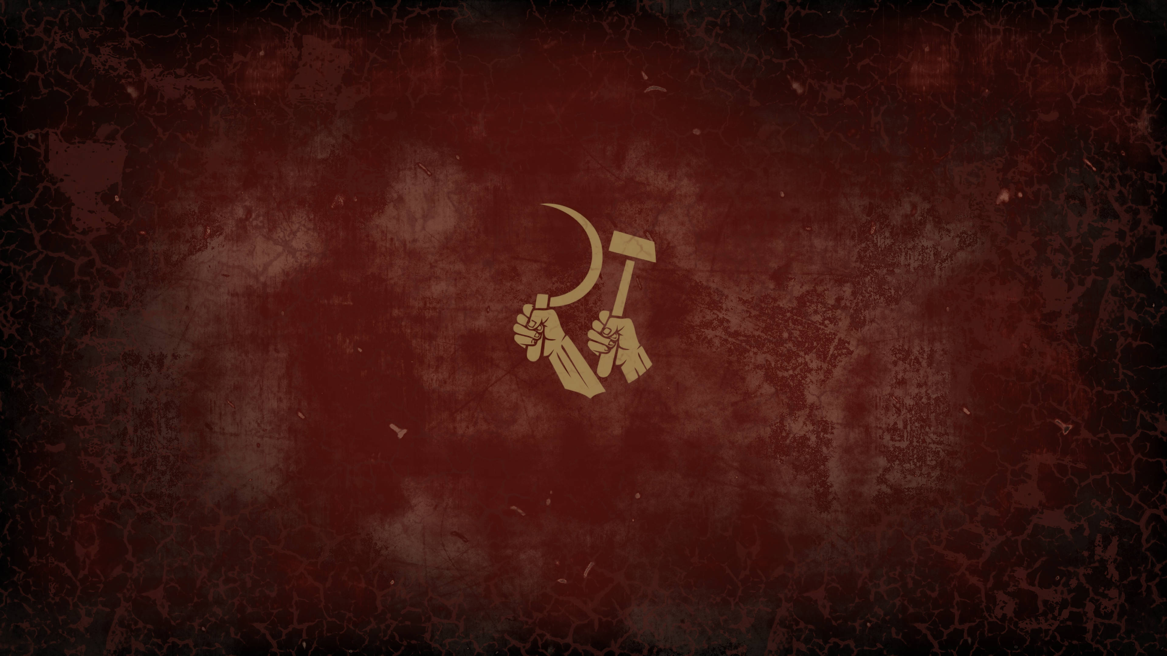 hammer and sickle, golden, deep red, 4K Desktop Wallpaper