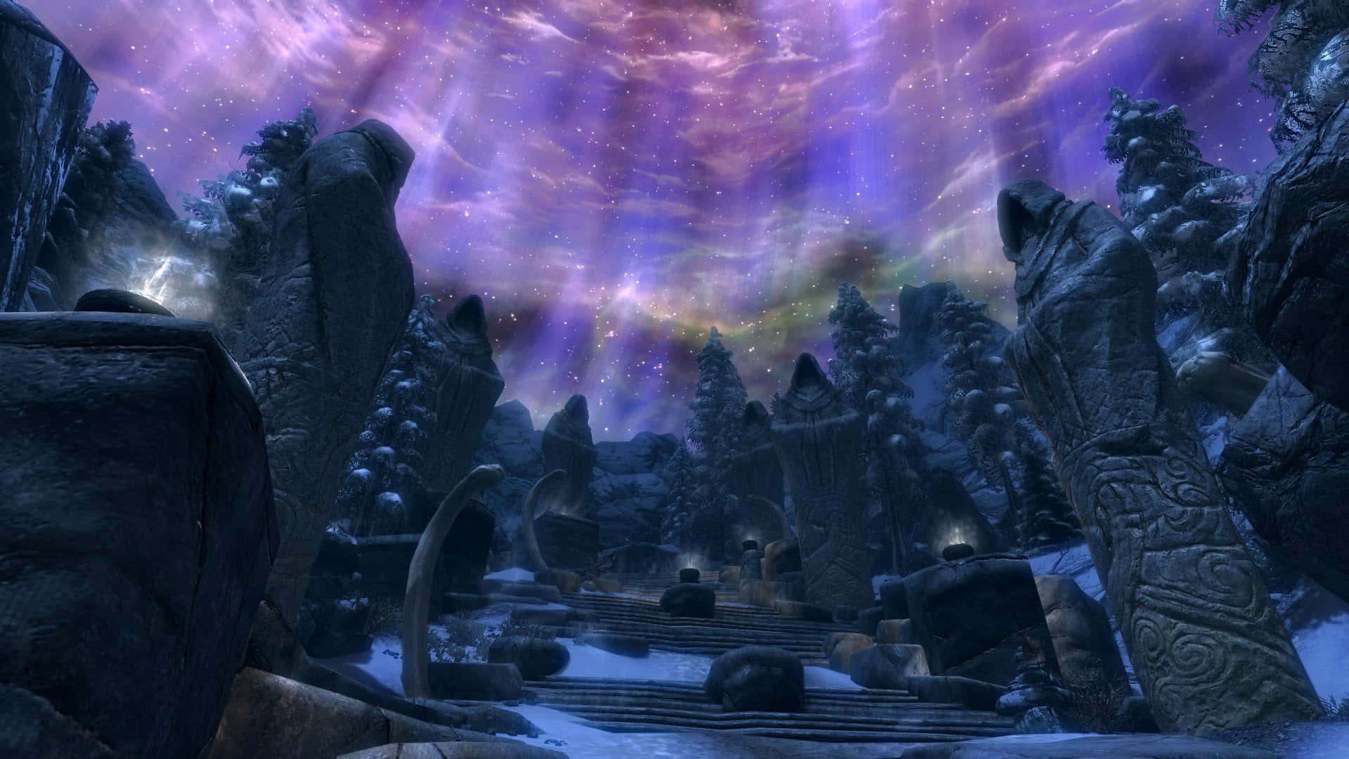 Sovngarde, 1920 x 1080, ancient stone monoliths, Full HD Desktop Wallpaper