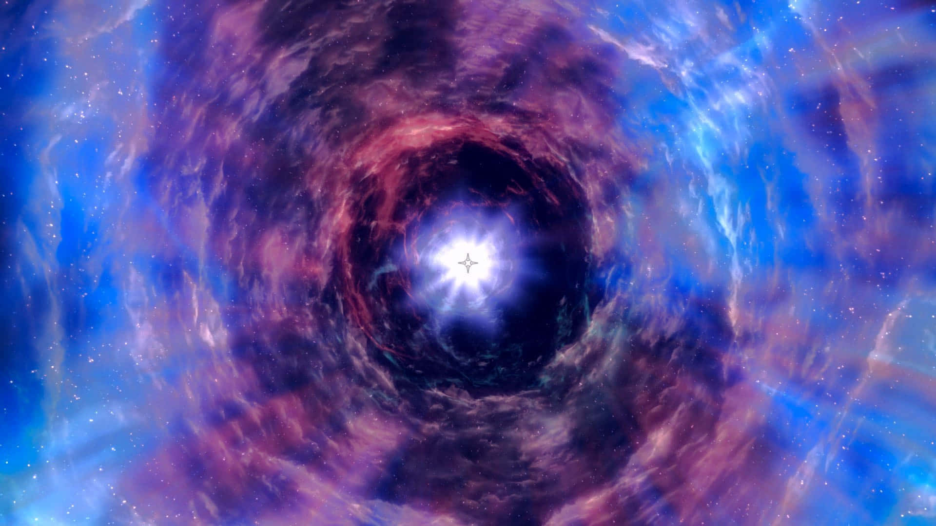 Sovngarde, 1920 x 1080, blue and purple nebulae, Full HD Desktop Wallpaper