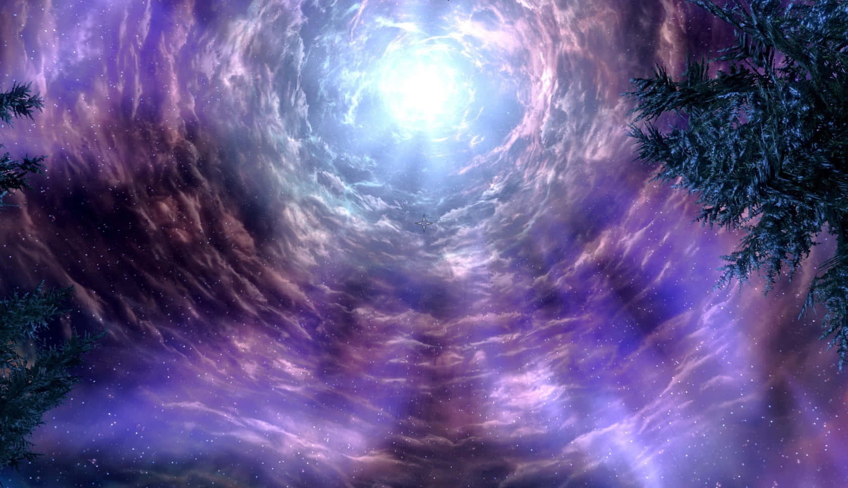 Sovngarde, purple nebulae, blue nebulae, HD Desktop Wallpaper
